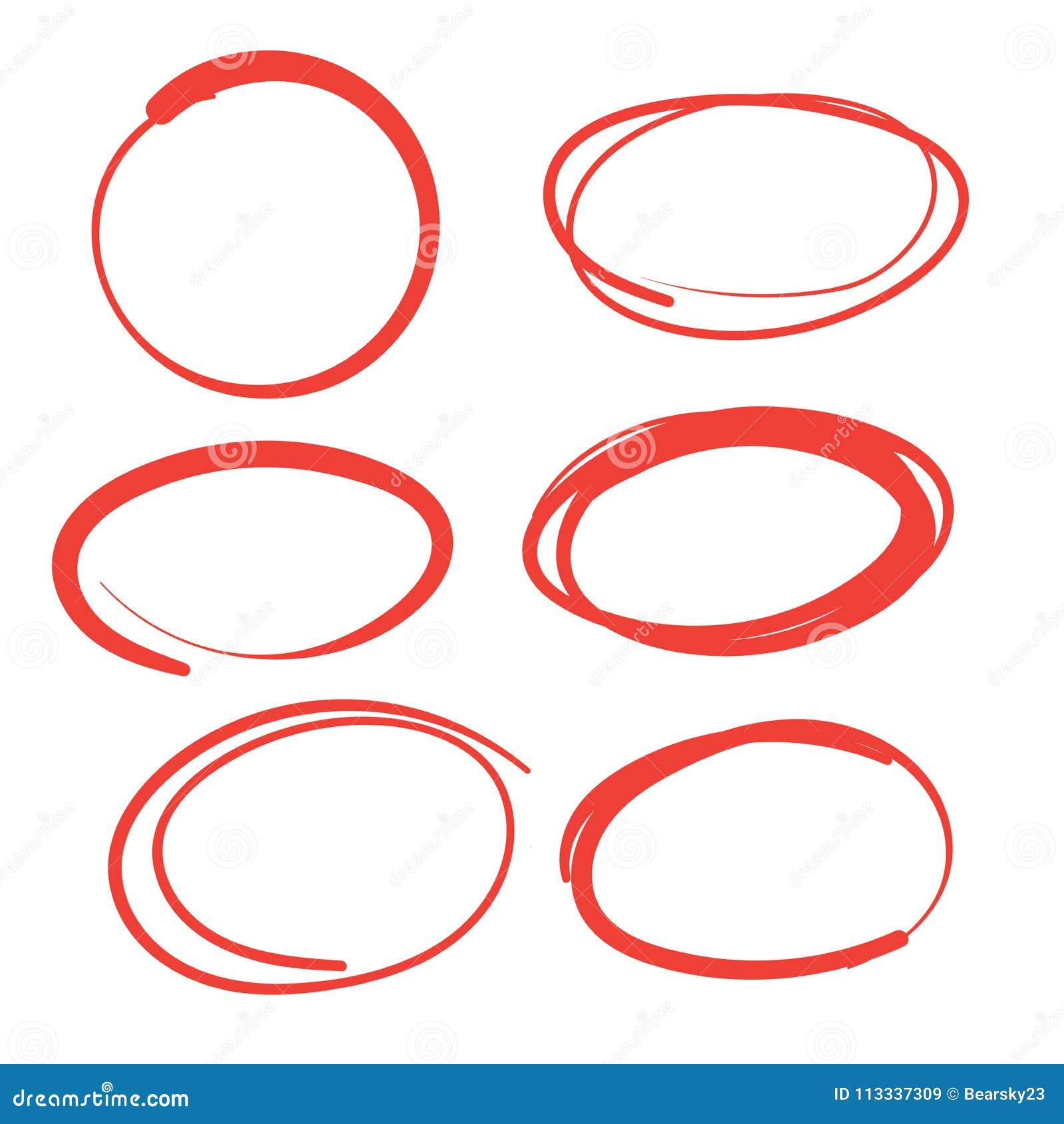 red teacher grading marks with pen, showing correct / incorrect