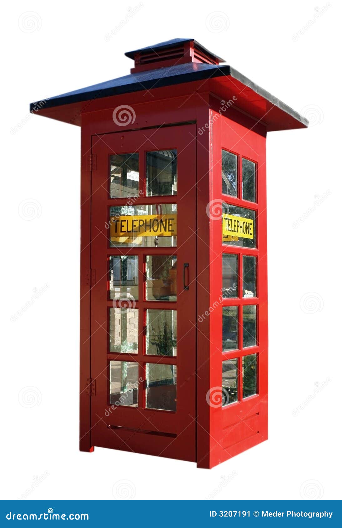 Red Telephone Box On White Stock Image Image Of Booth 3207191