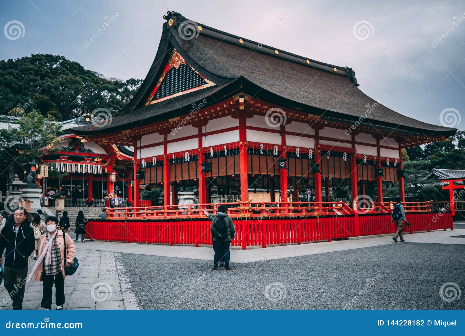 A Red Temple In Kyoto Japan Editorial Photography Image Of