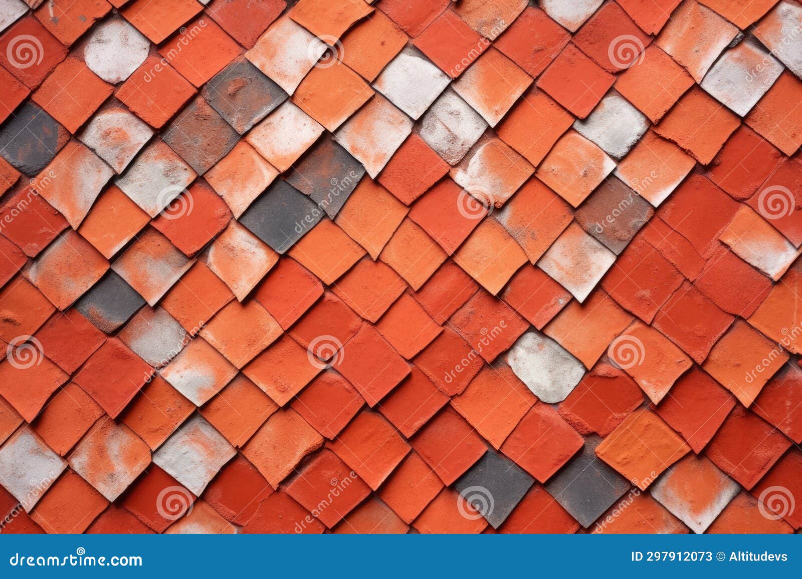 Red Terracotta Tiles with Irregular Shapes Stock Image Image of floor