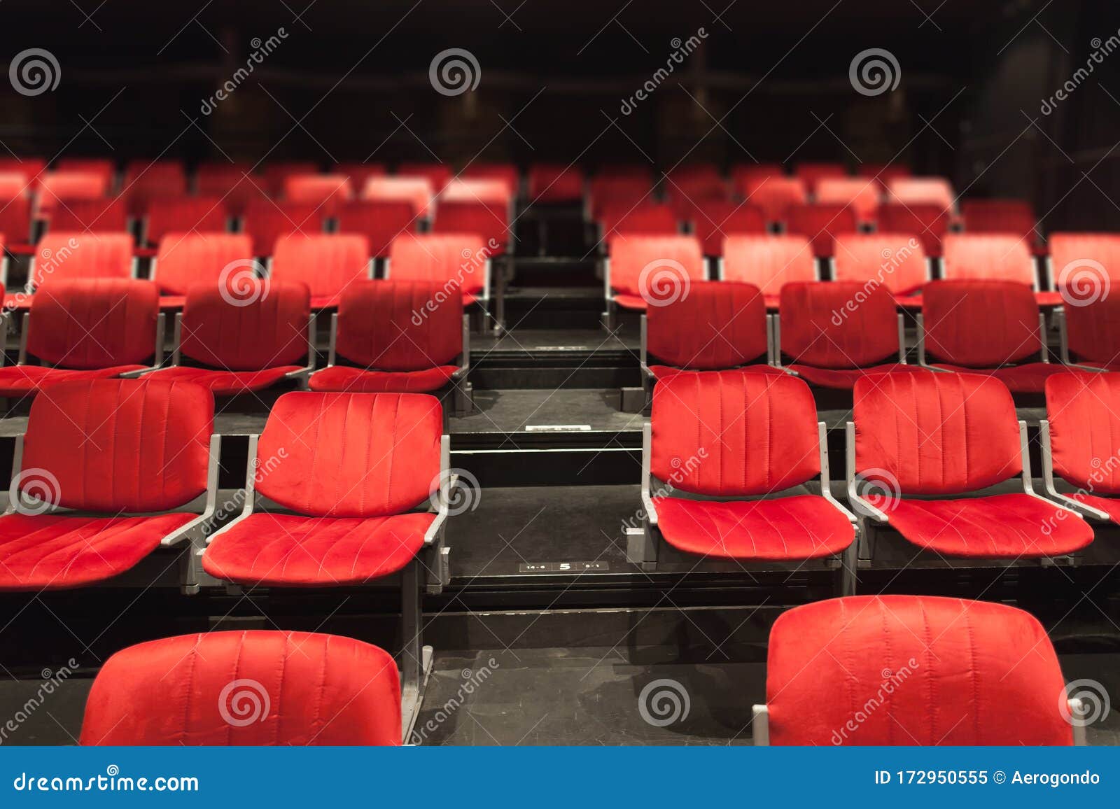 Red theater seats stock image. Image of cinema, detail 172950555