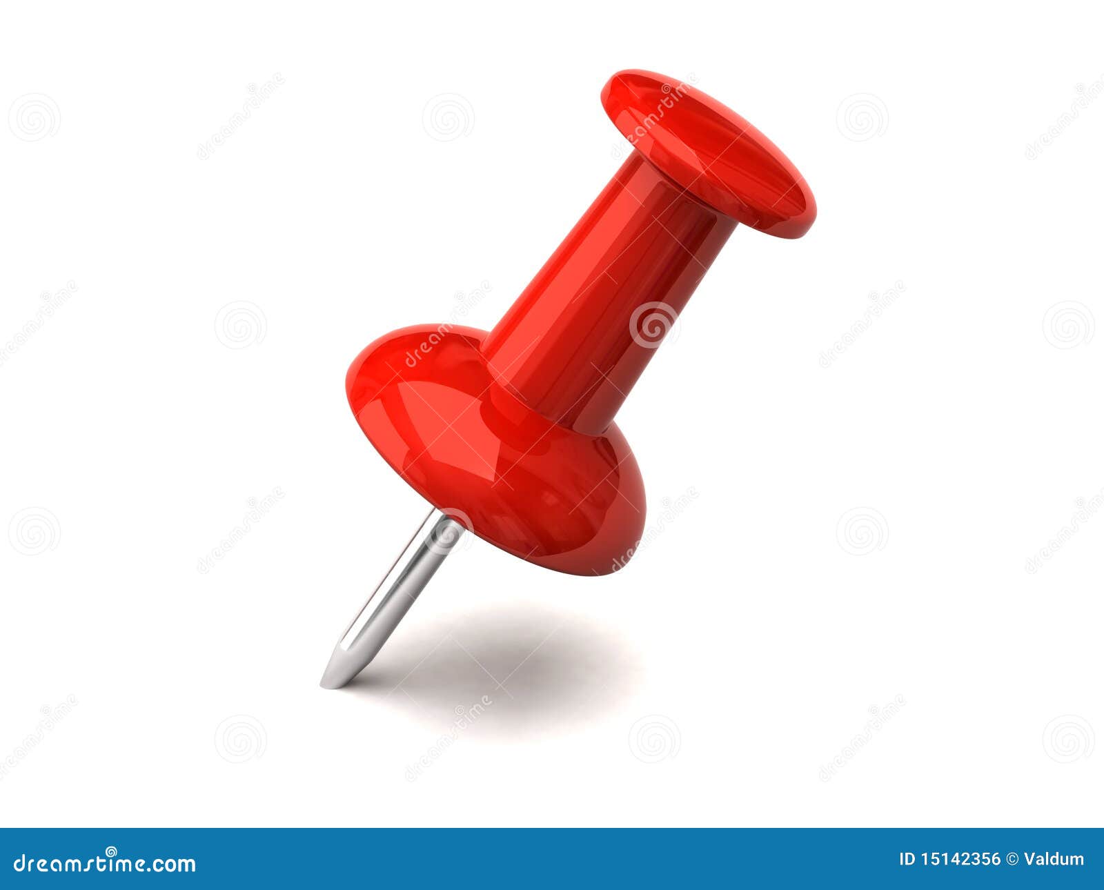 Red thumbtack stock illustration. Illustration of isolated 15142356