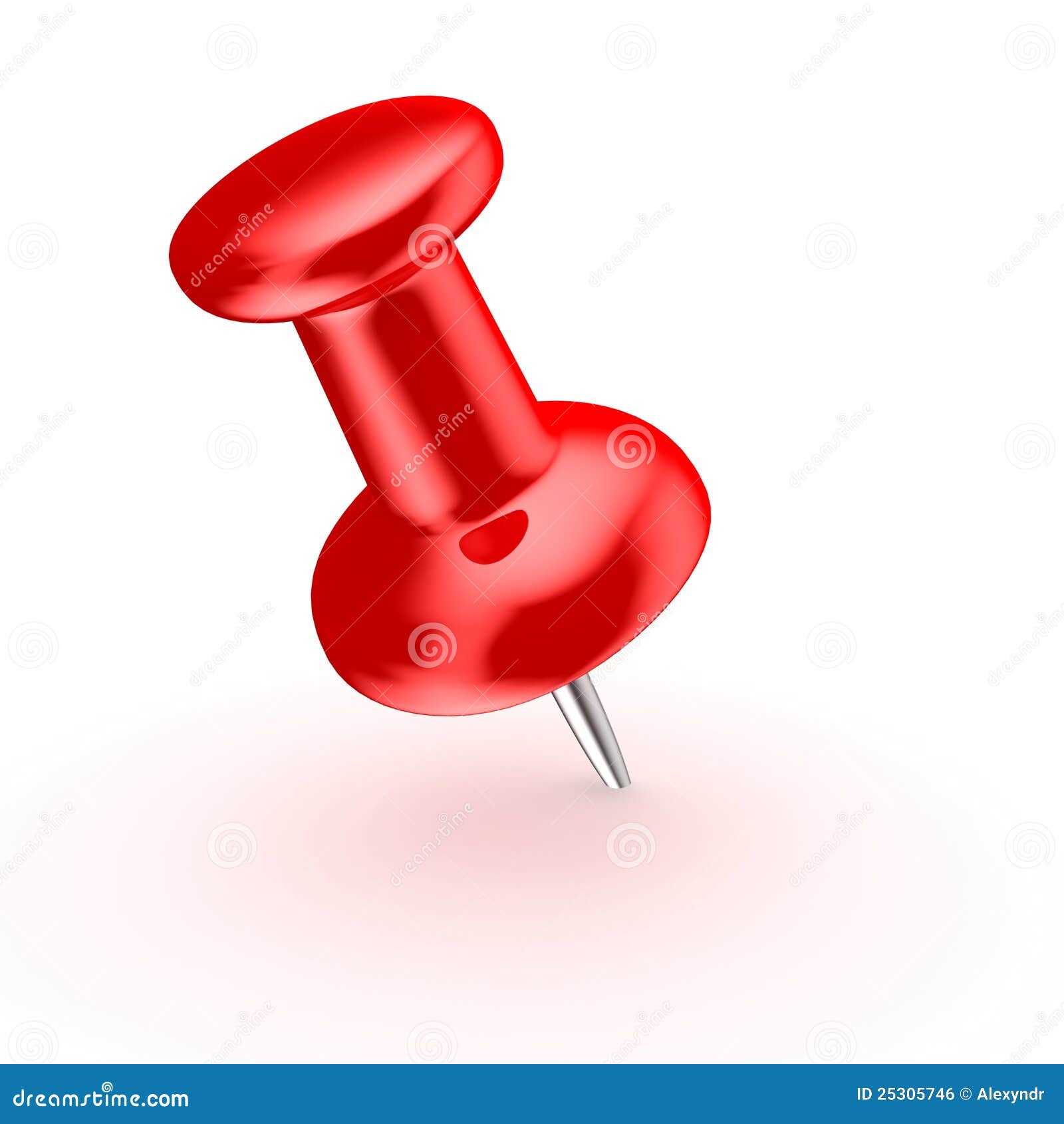 Red thumbtack stock illustration. Illustration of button 25305746