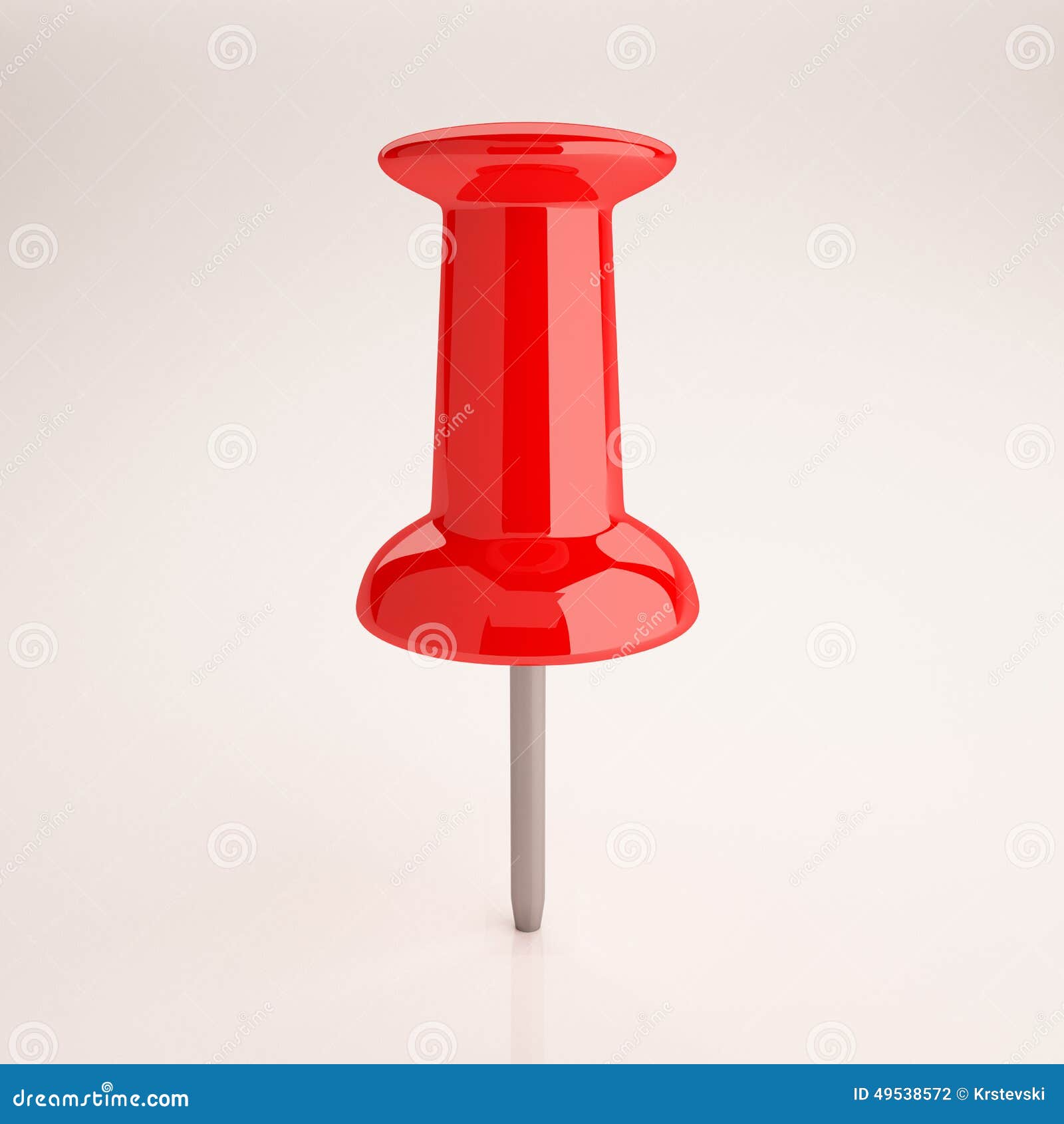 Red Thumbtack 3d Illustration Stock Illustration Illustration of