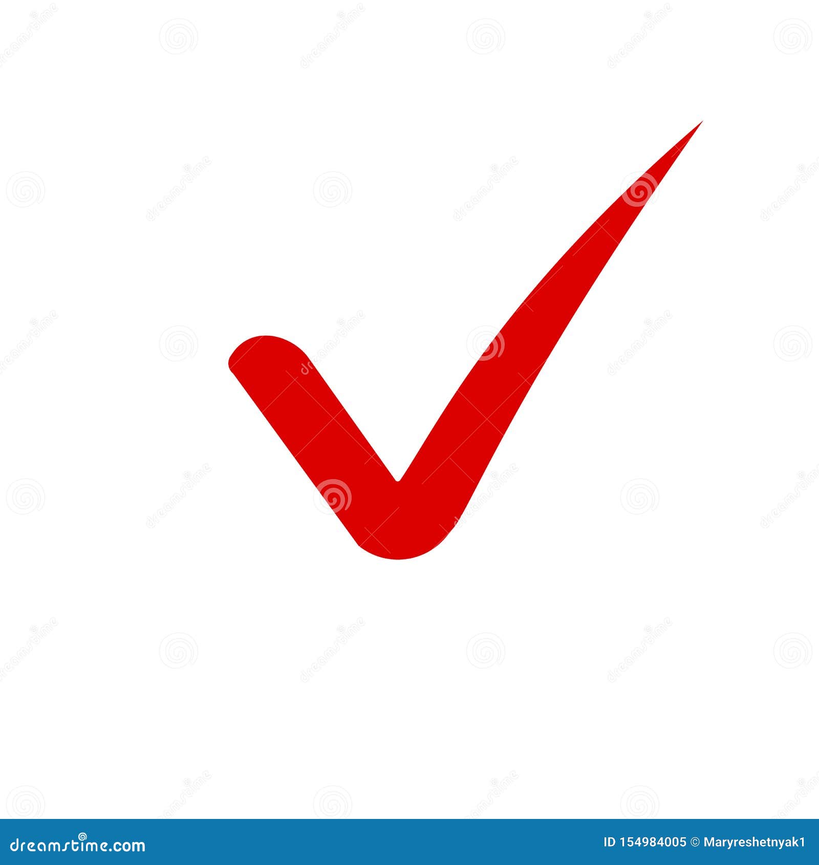 Red Tick or Checkmark Icon. Check Mark Icon in Flat Style on Isolated  Background. Cartoon Tick Checkmark Icon Stock Illustration - Illustration  of positive, choose: 154984005