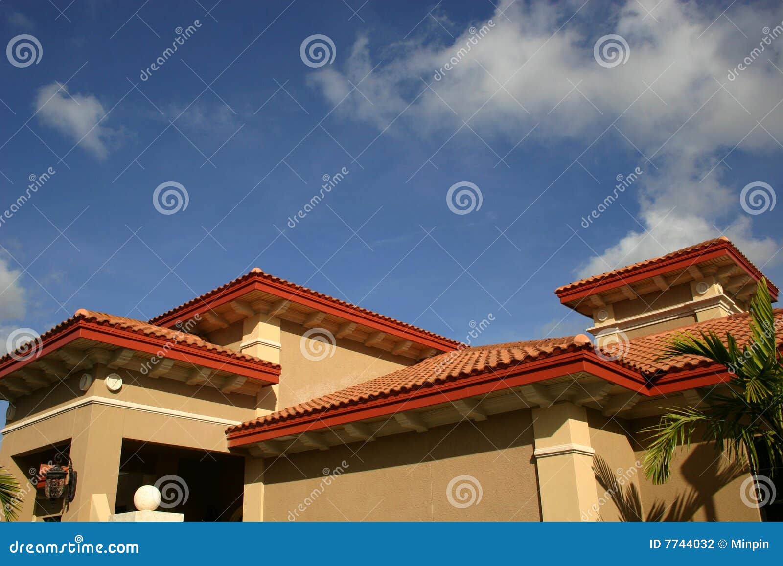 red tiled roofs
