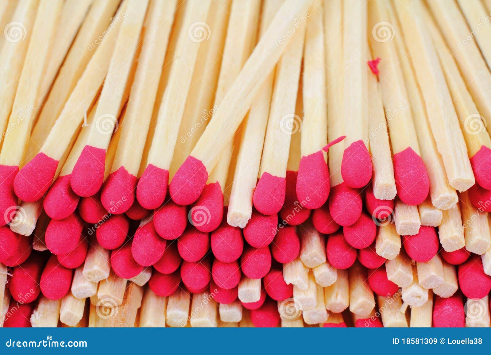 Red Tipped Wooden Matches Close View Stock Image Image of shape, view