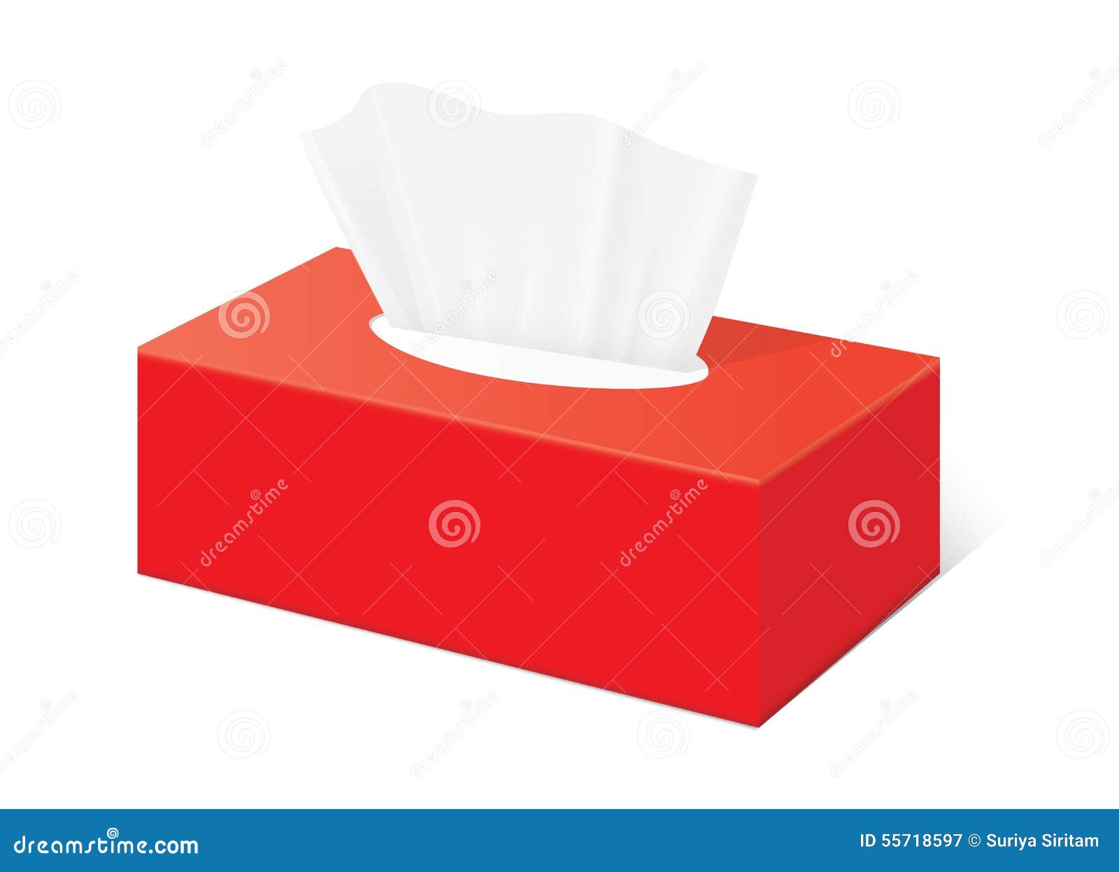 red tissue box mock up