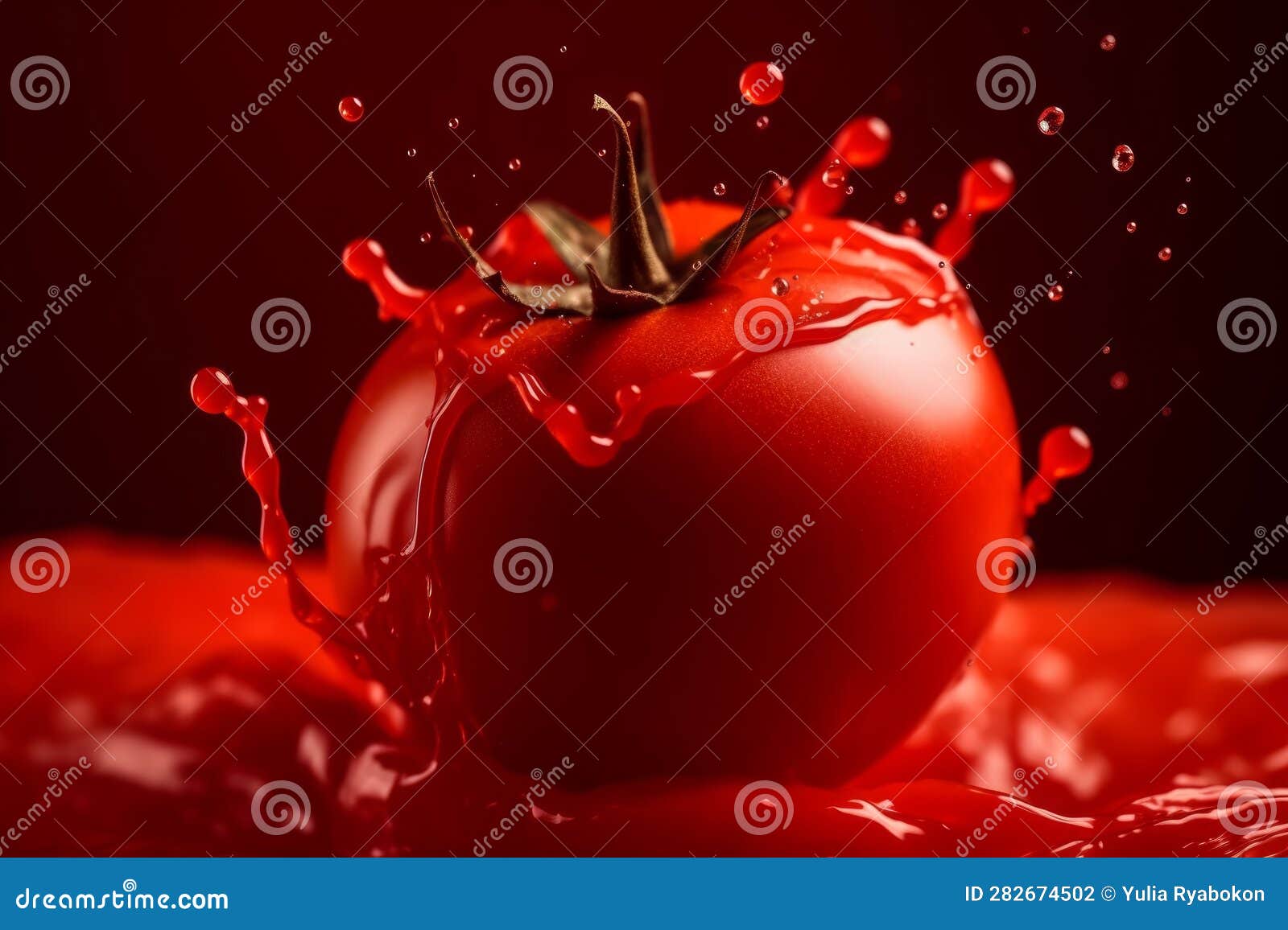 red tomato juice splash. generate ai