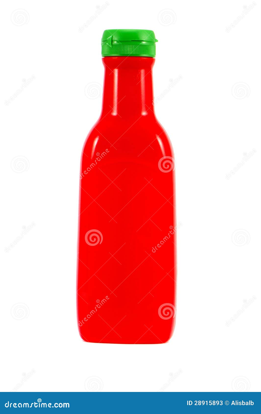 Red Tomato Sauce Plastic Bottle Isolated on White Stock Image Image