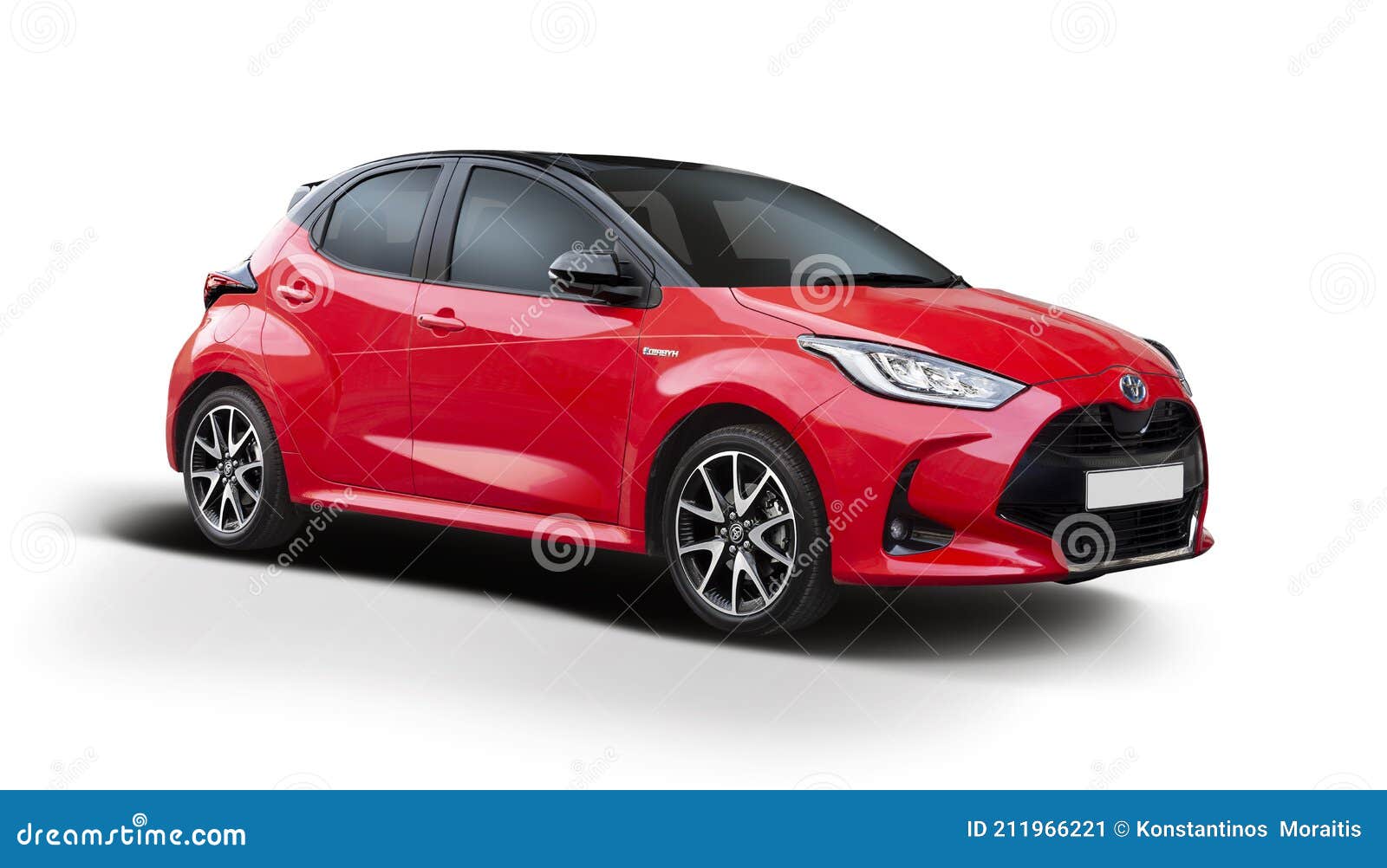 Red Toyota Yaris Isolated on White Background Editorial Photo - Image ...