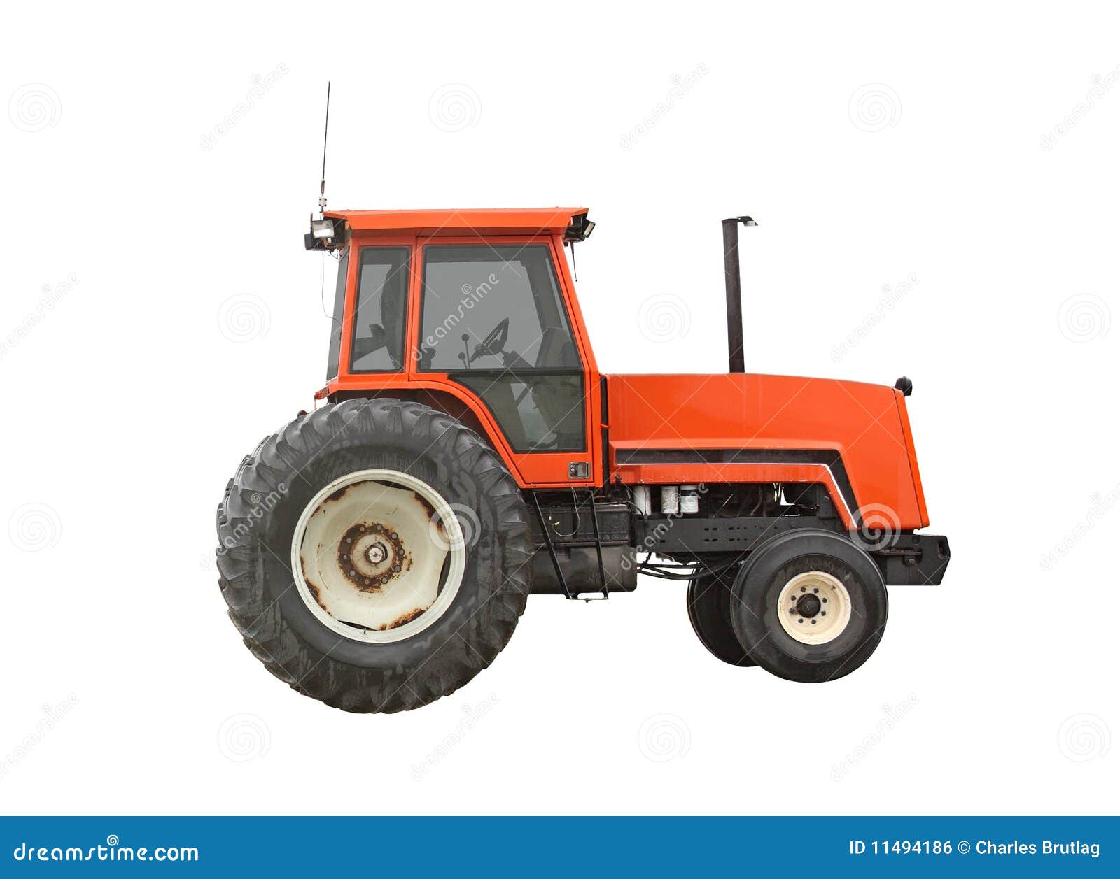 Red Tractor stock photo. Image of agricultural, tractor 11494186