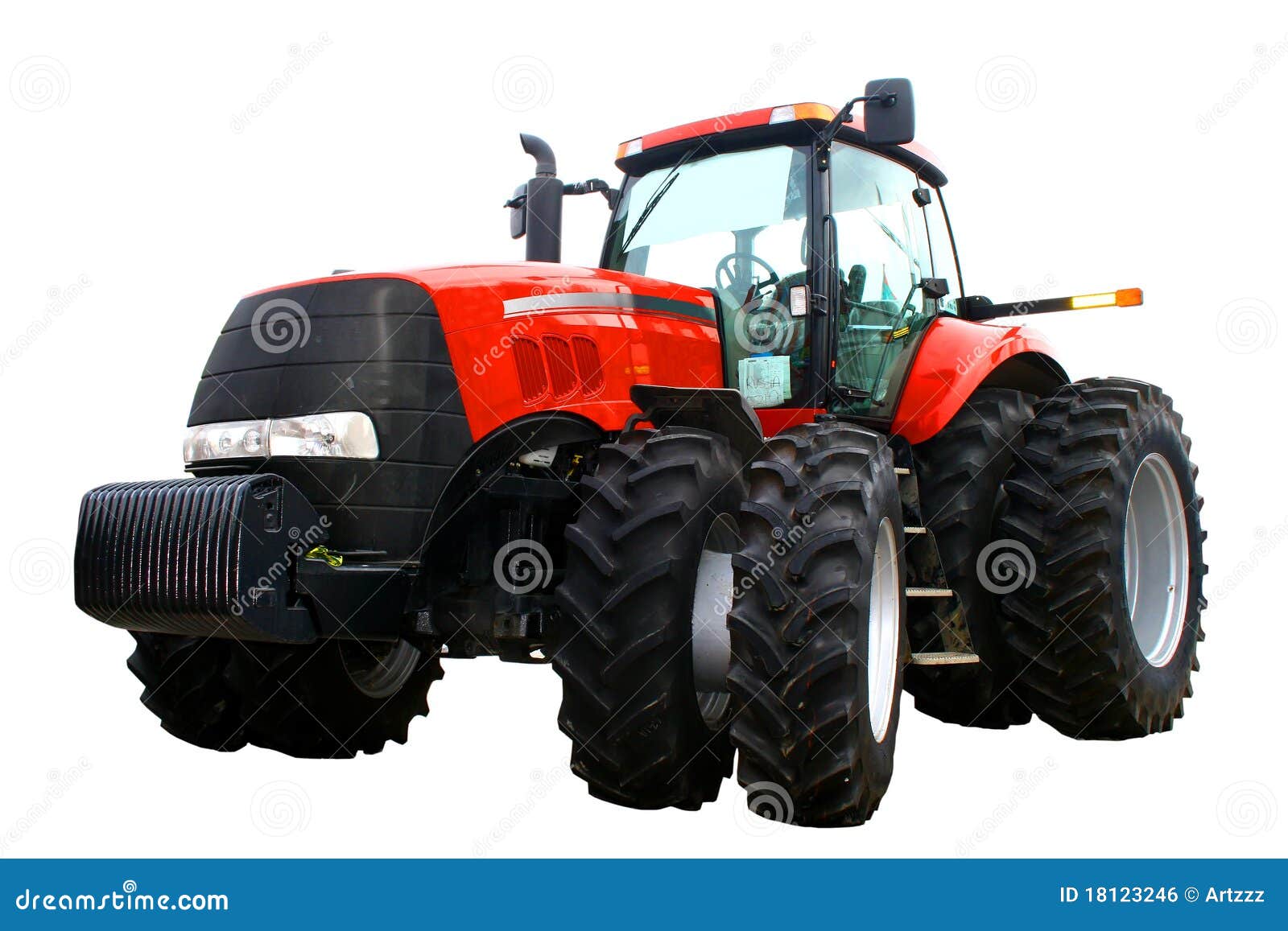 Red tractor stock photo. Image of road, outdoors, resources 18123246