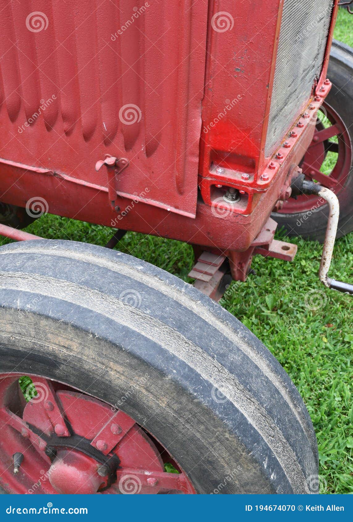 Antique Red Tractor Front End Stock Photo Image of crank, texture
