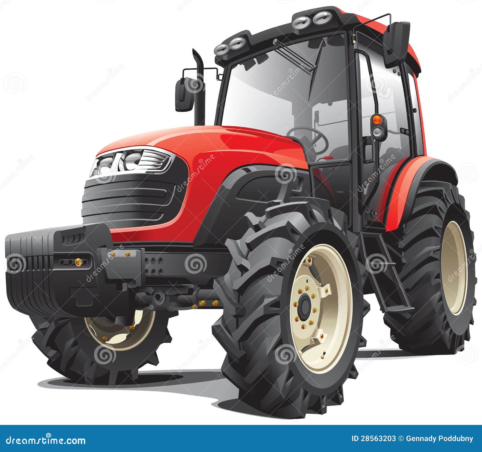Red Agricultural Tractor and Wagon Illustration 11630243 PNG