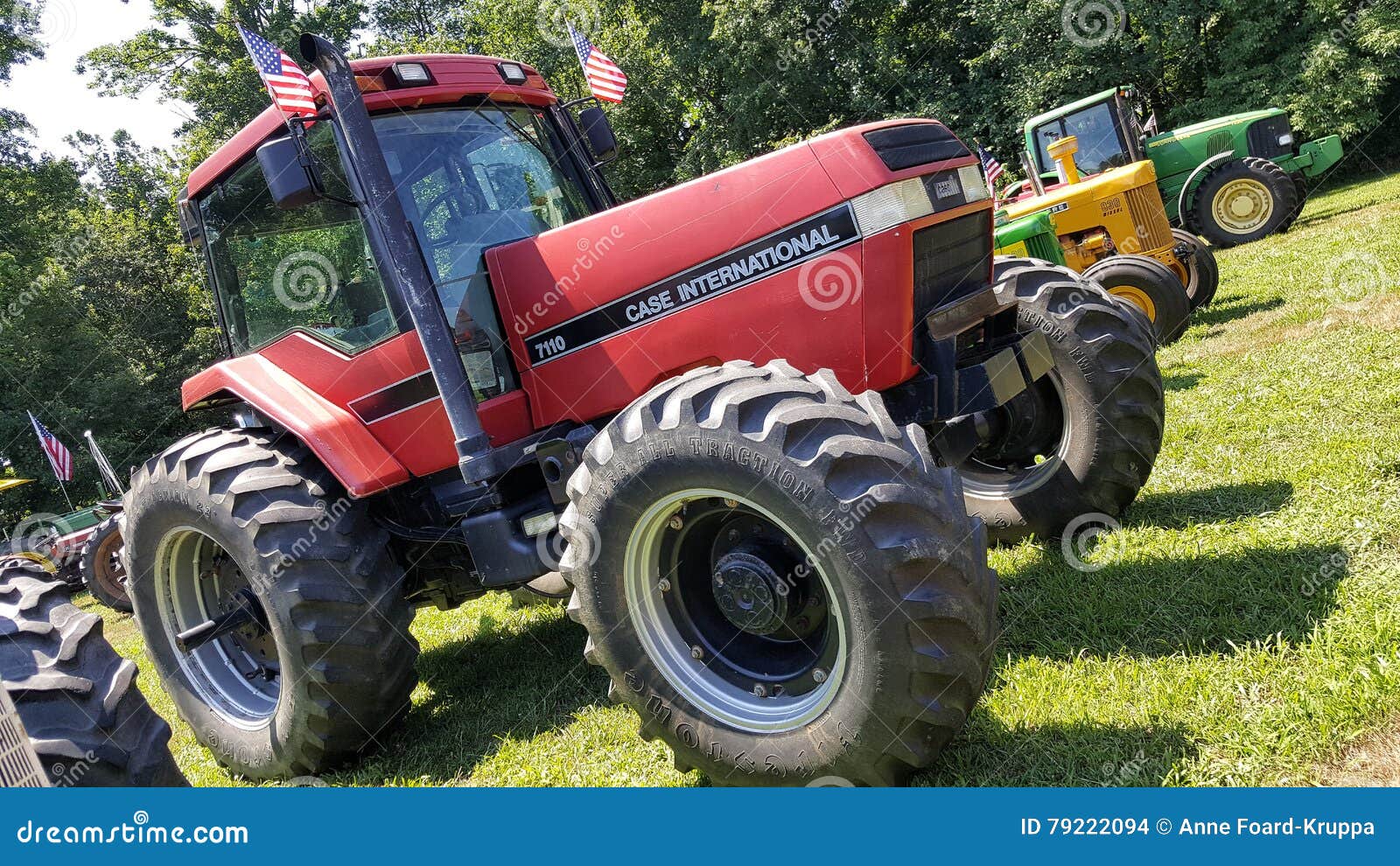 Red tractor ready editorial stock image. Image of farm 79222094