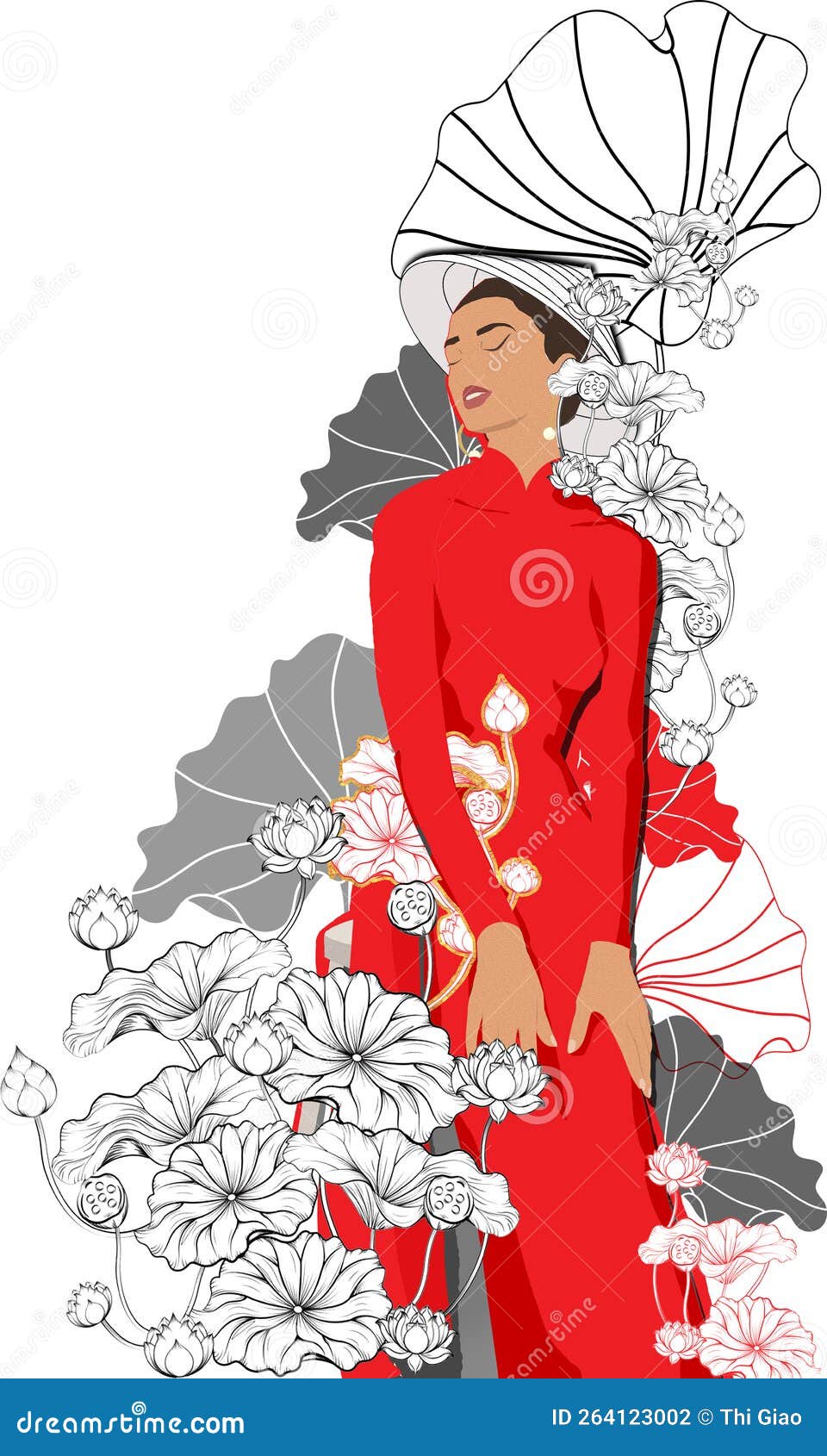 Ao Dai Stock Illustrations – 62 Ao Dai Stock Illustrations