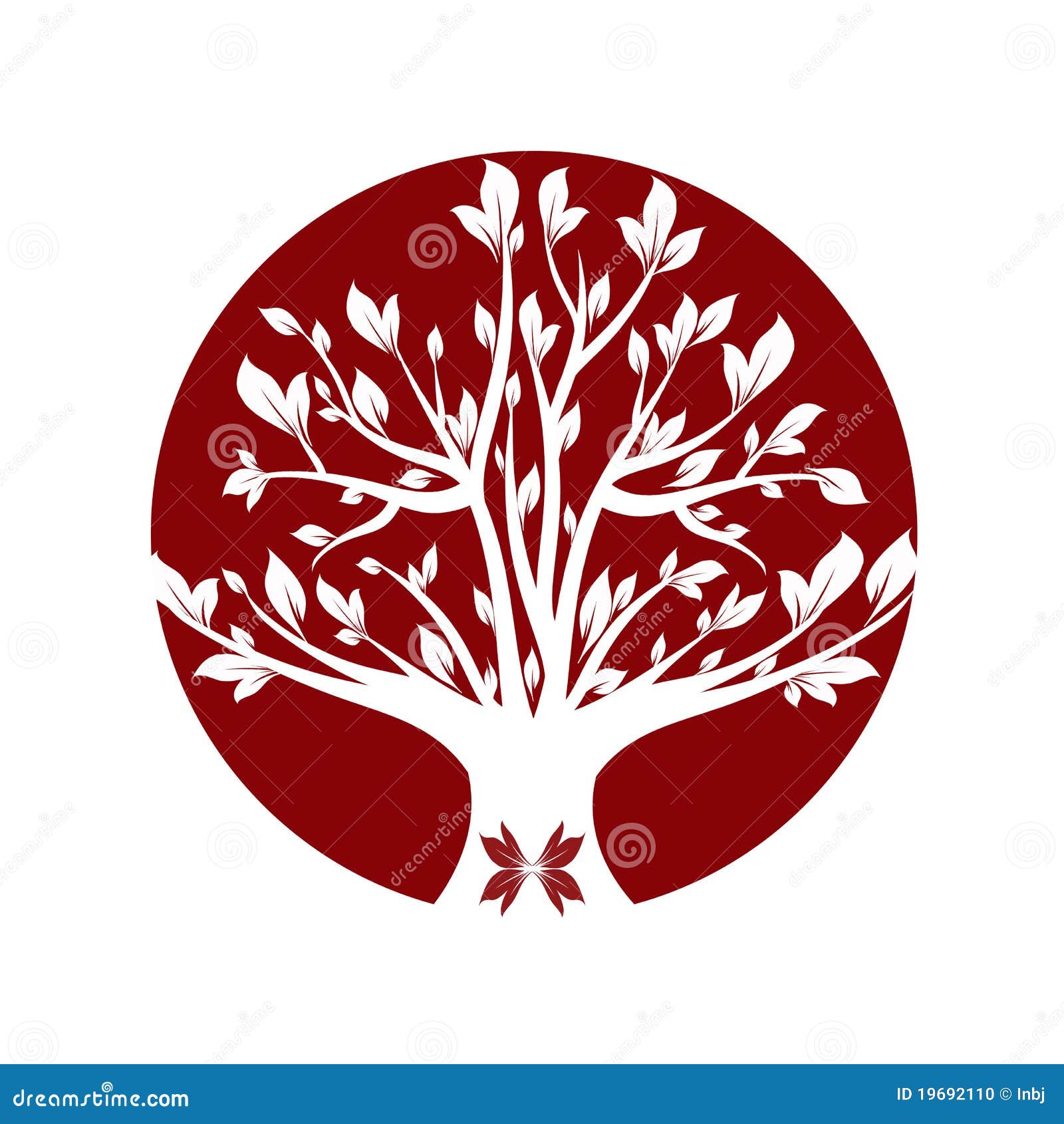 Red tree stock vector. Illustration of beautiful, tree 19692110