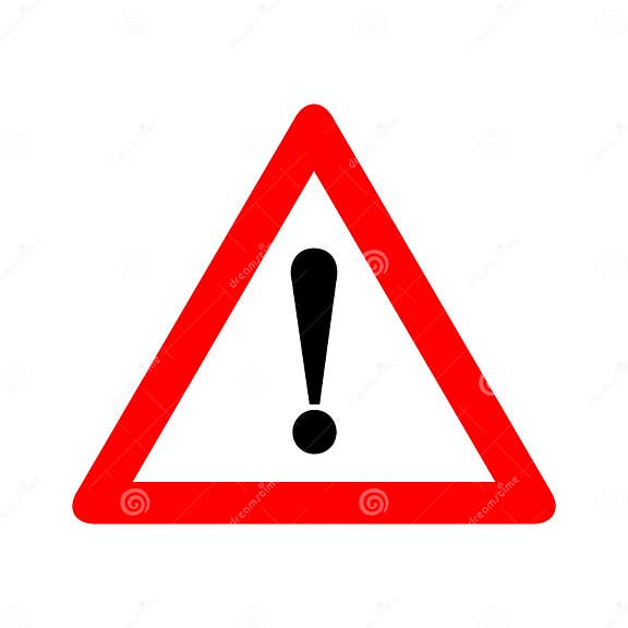 Red Triangle Caution Warning Alert Sign Vector Illustration, Isolated ...