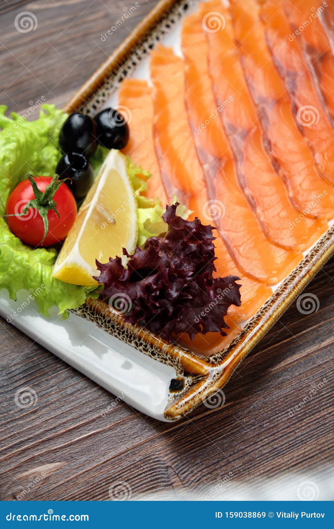 Red Trout Fish Sliced. Restaurant Menu Stock Image Image
