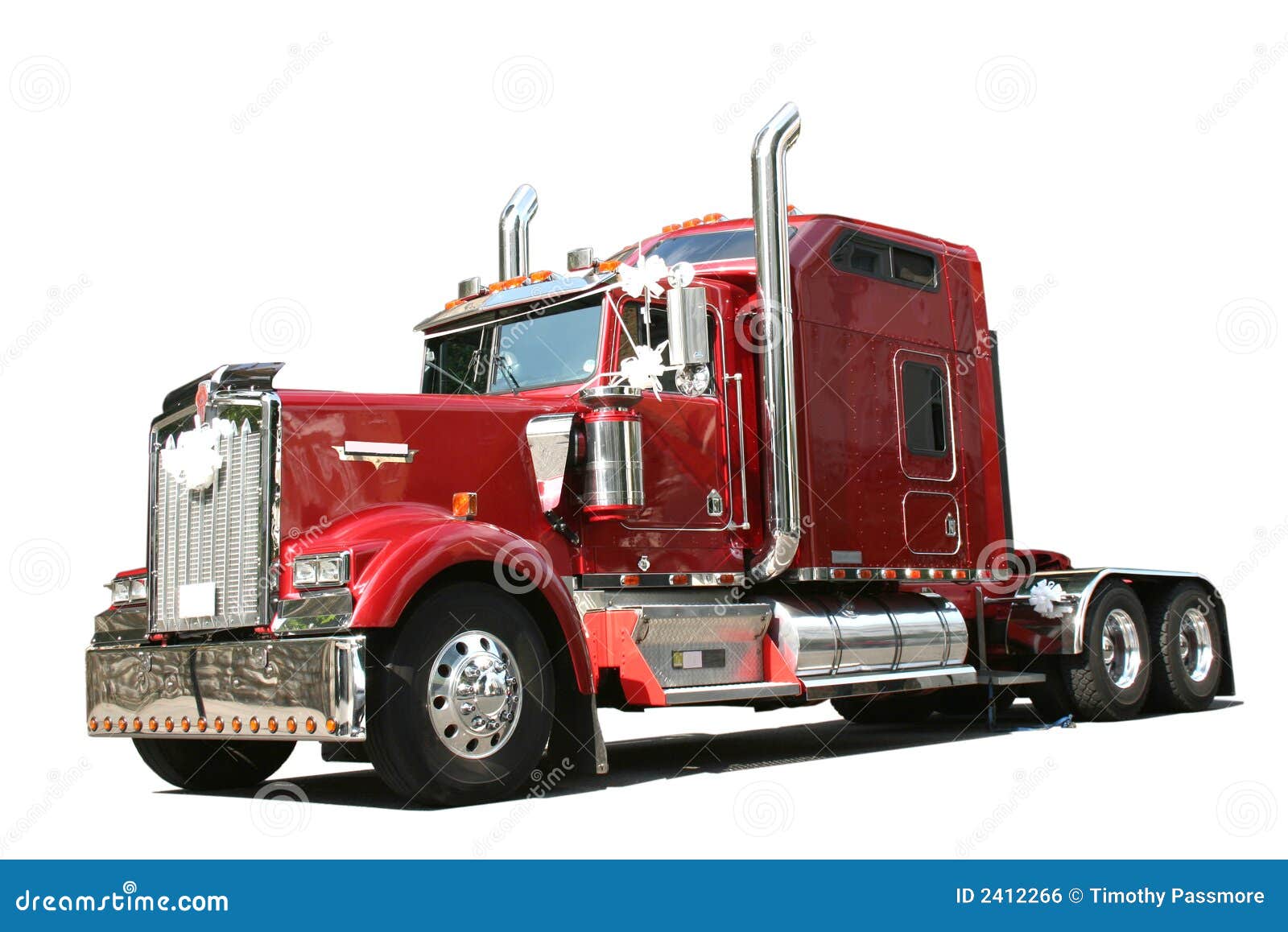 Red truck stock photo. Image of fast, goods, hauler, semi  2412266