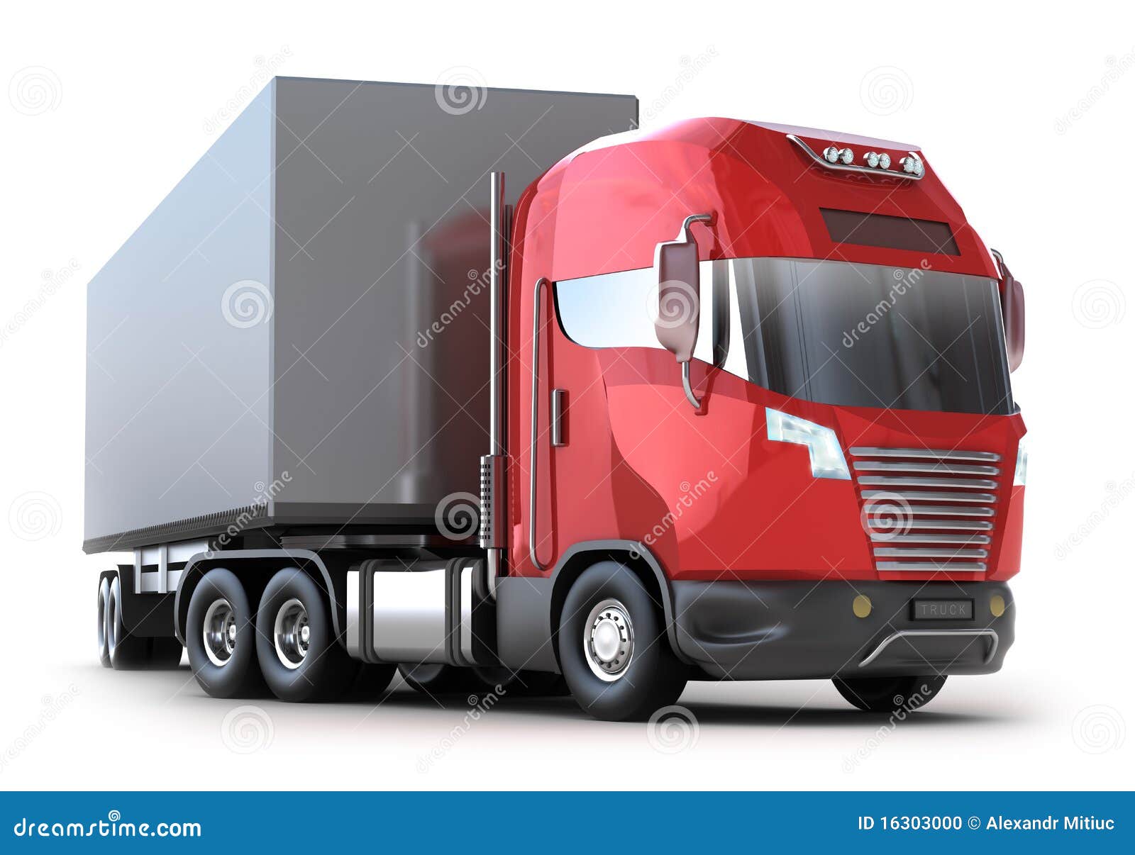 white symbol space for Stock Container  Photo 16303000 With Image:  Red Truck