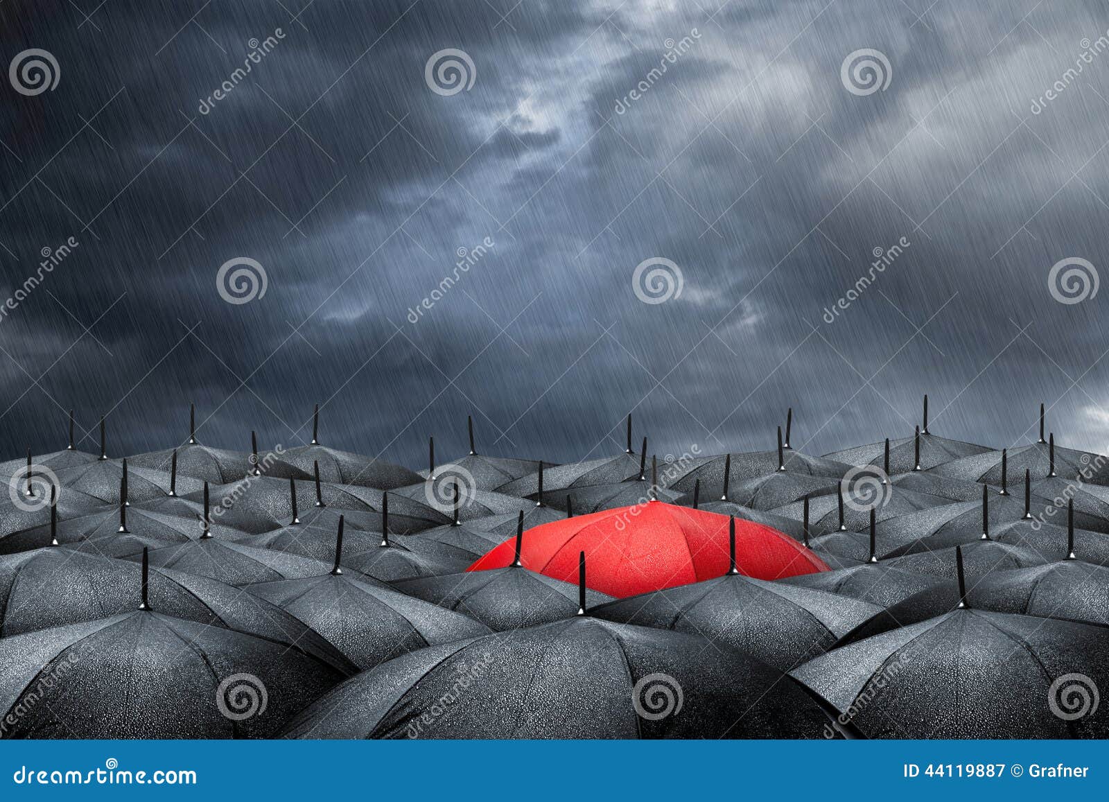 red umbrella concept