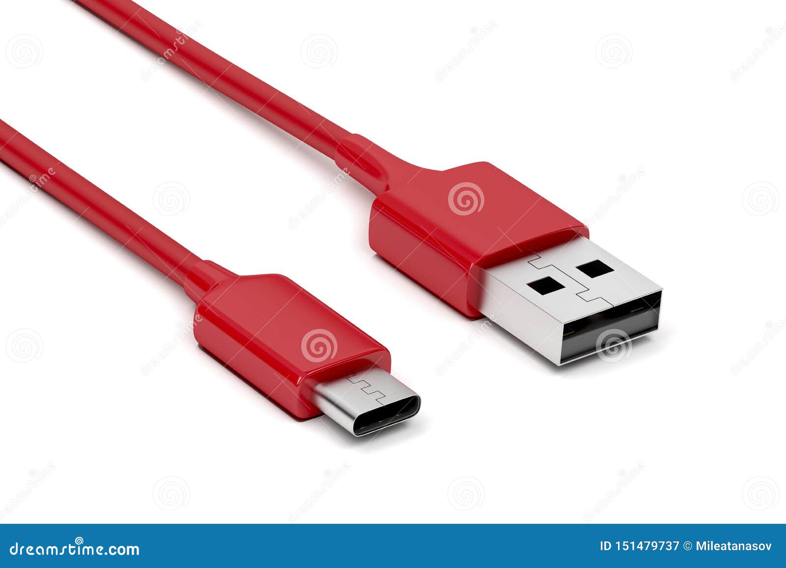 Red usb cables stock illustration. Illustration of connector 151479737