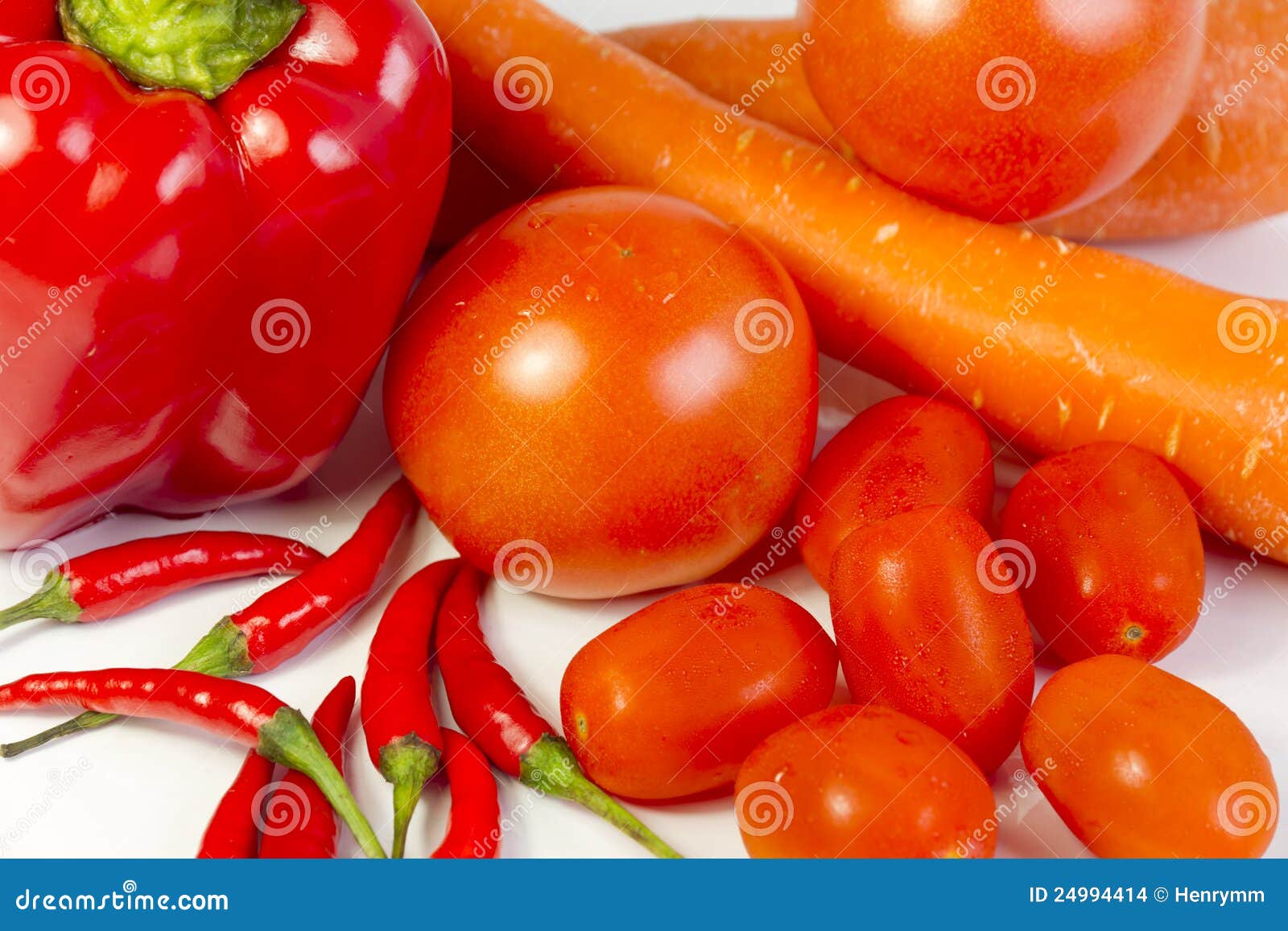 Pepper, Carrots, Tomatoes, Sweet Tomatoes and Chil Stock Photo Image