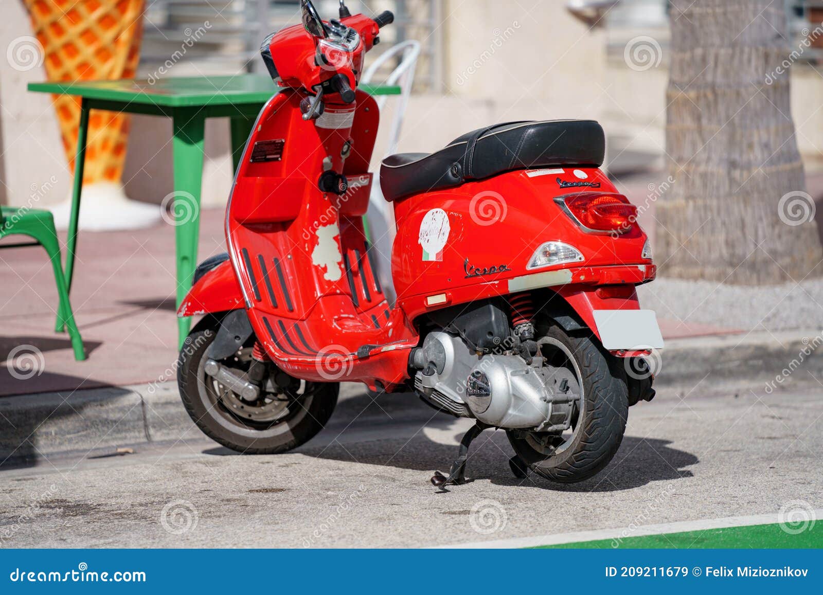 Vespa Motor Scooter Booth Editorial Image 43763232