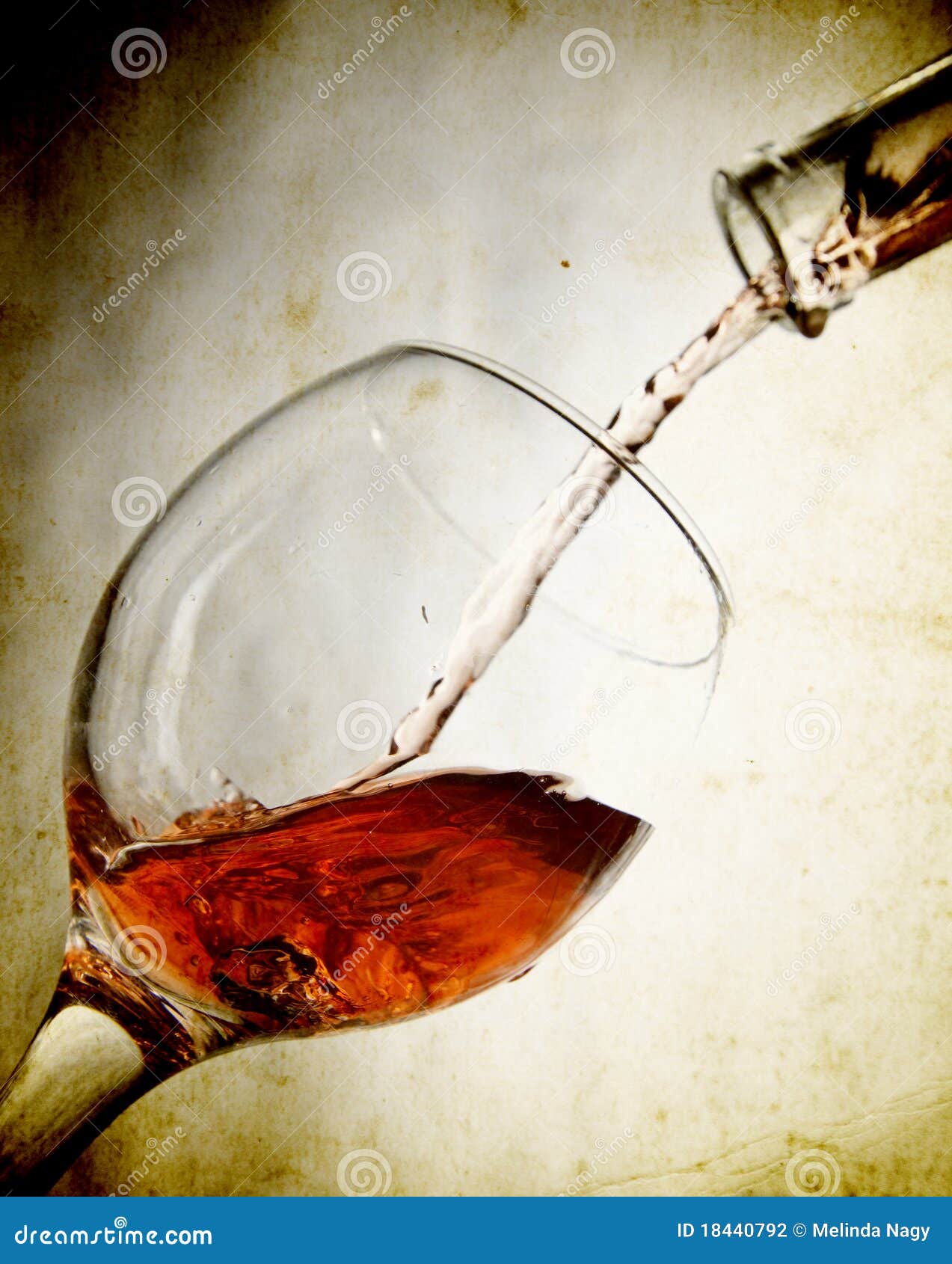 Red Vine in Glass on Vintage Background Stock Photo Image of object