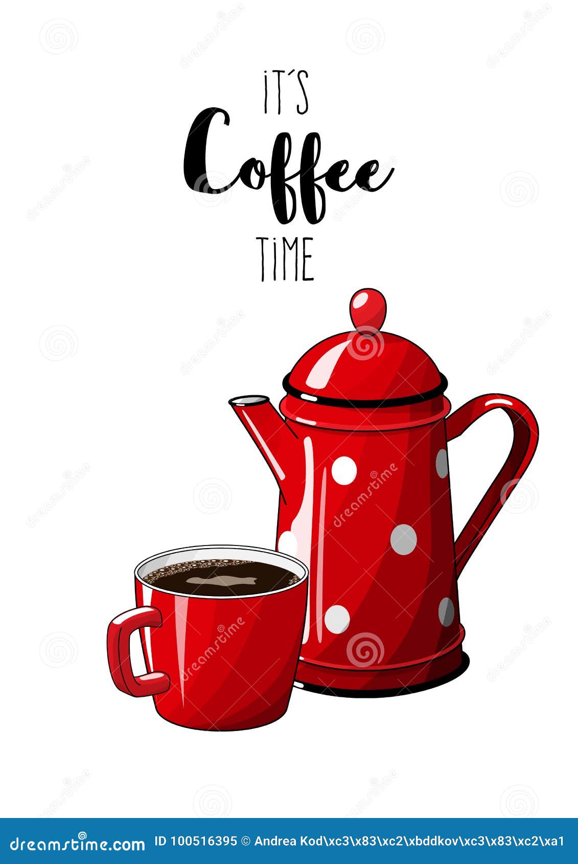 https://thumbs.dreamstime.com/z/red-vintage-coffee-pot-cup-white-background-text-s-coffee-time-illustration-country-style-vector-illustration-100516395.jpg