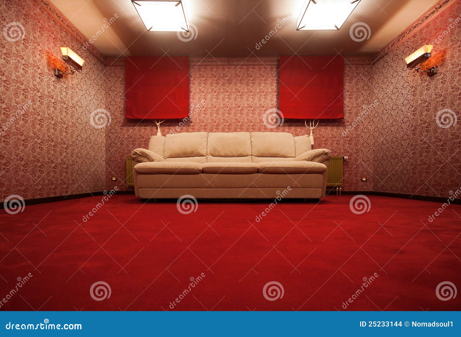 Red vintage room stock photo. Image of indoor, fashioned - 25233144