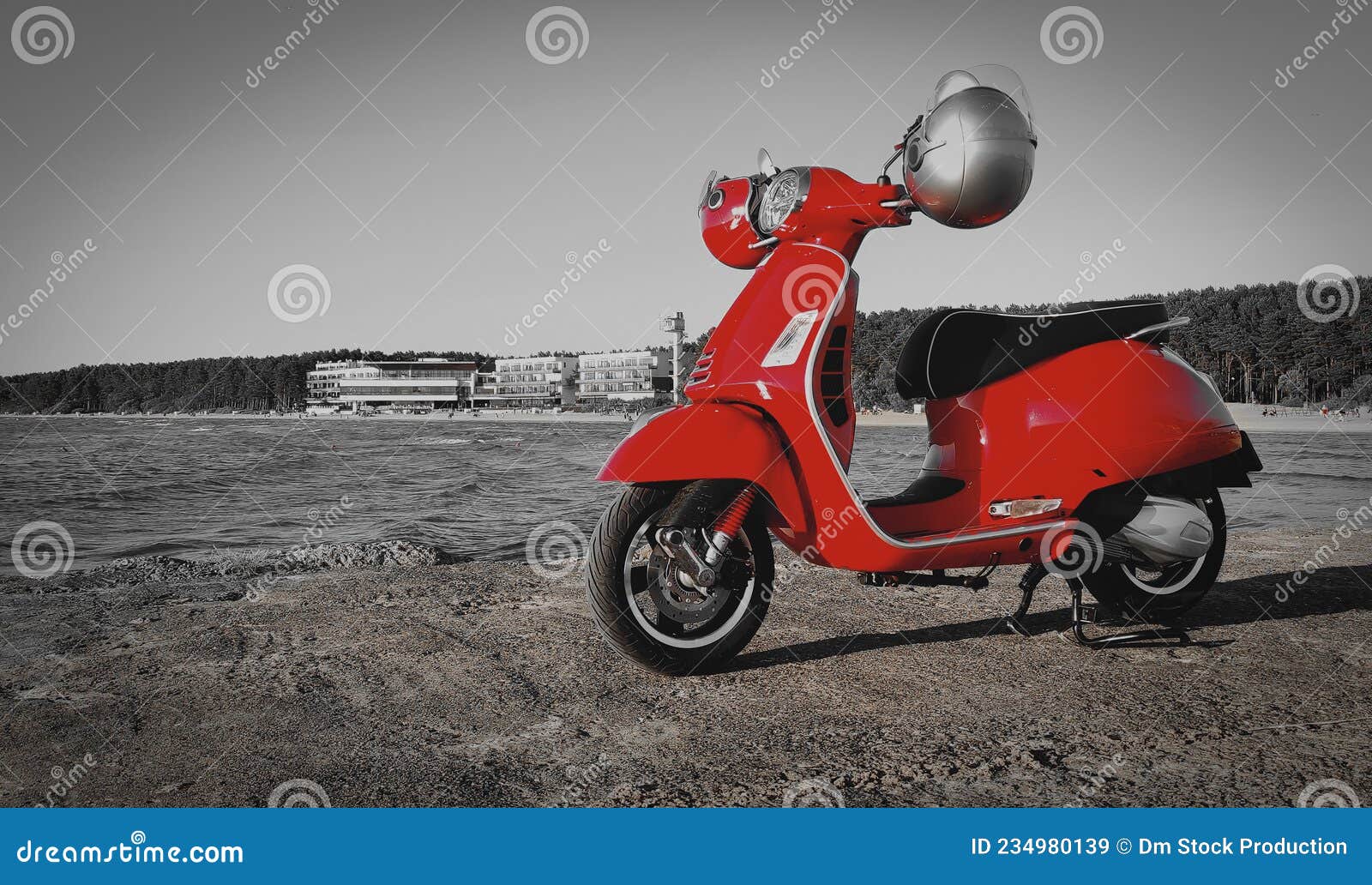Red vintage scooter stock image. Image of europe, transport 234980139