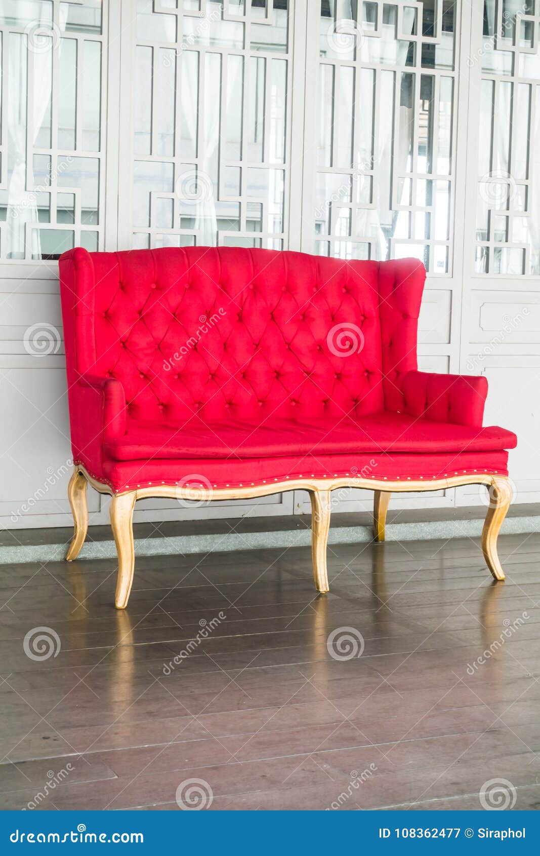 Red vintage sofa stock image. Image of classic, fashion 108362477