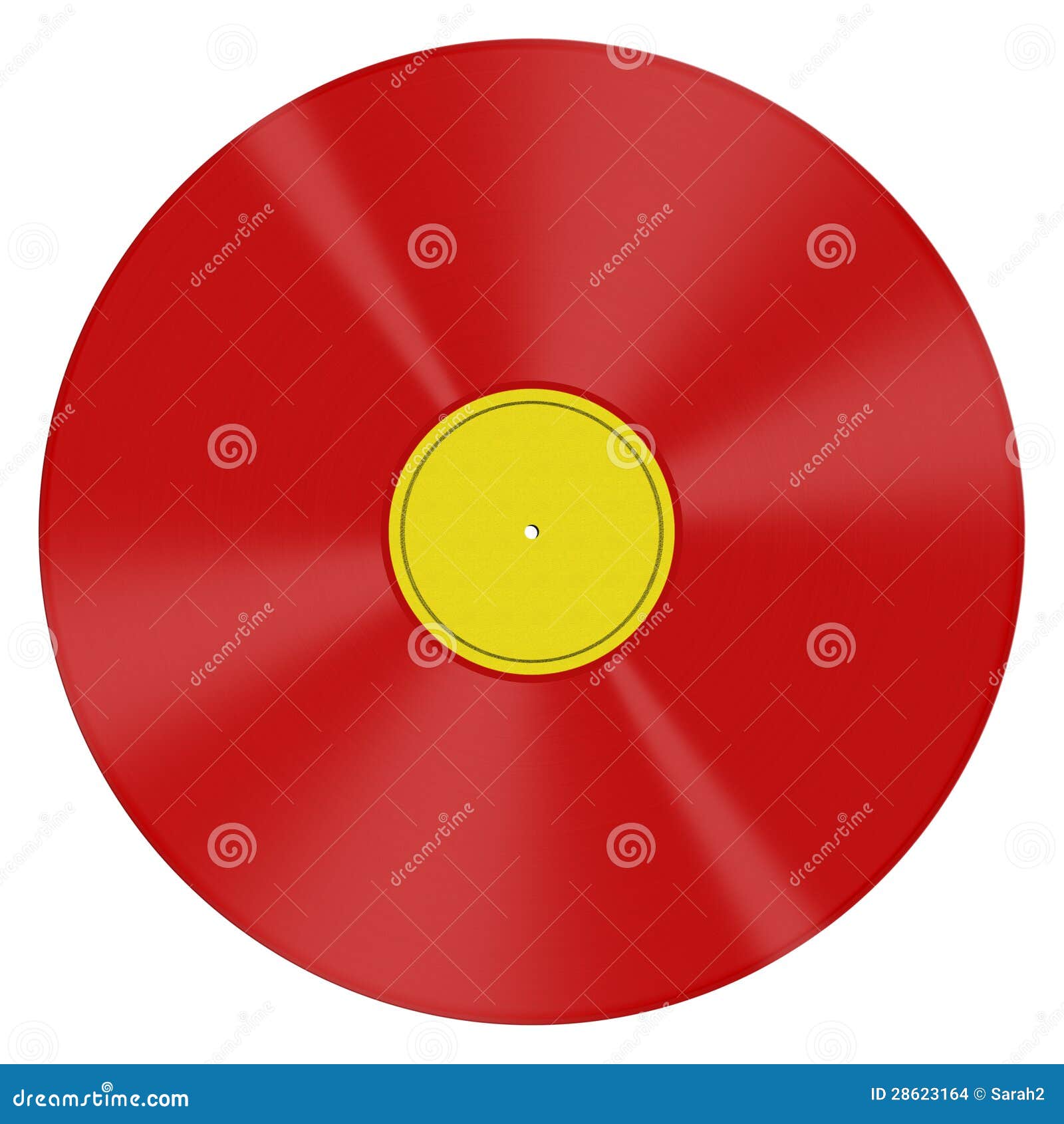 Red Vinyl LP Isolated Over White Background Stock Illustration