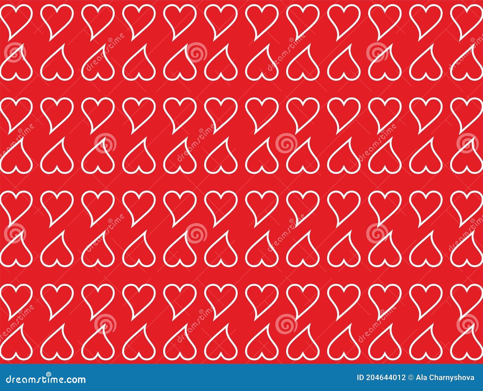Red Wallpaper of White Hearts Stock Illustration Illustration of