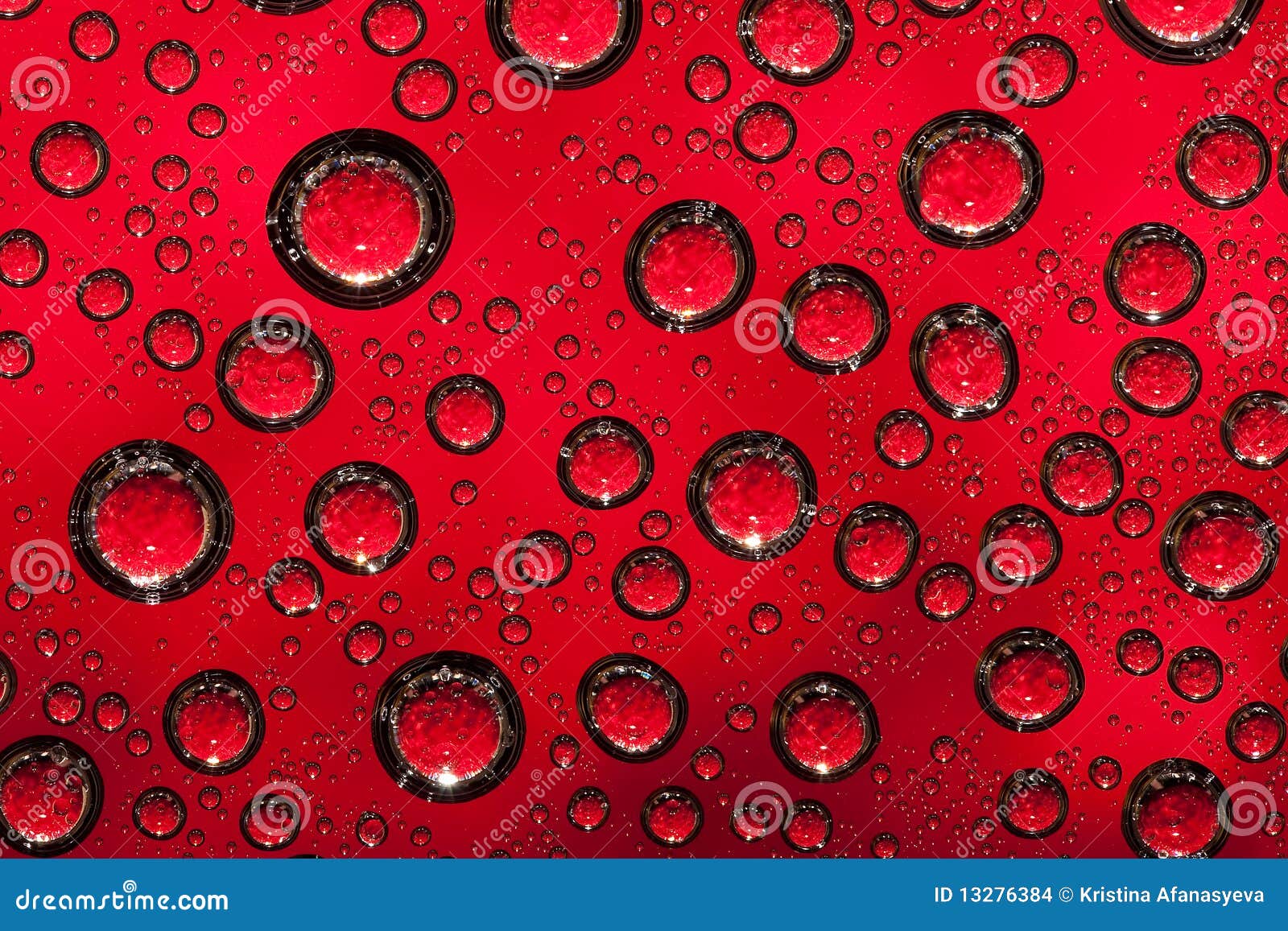 red water drops background