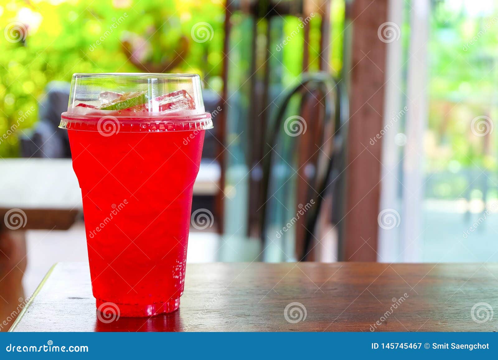 Red Water Soda Mix Lemon Juice. Stock Image Image of sugar, cool