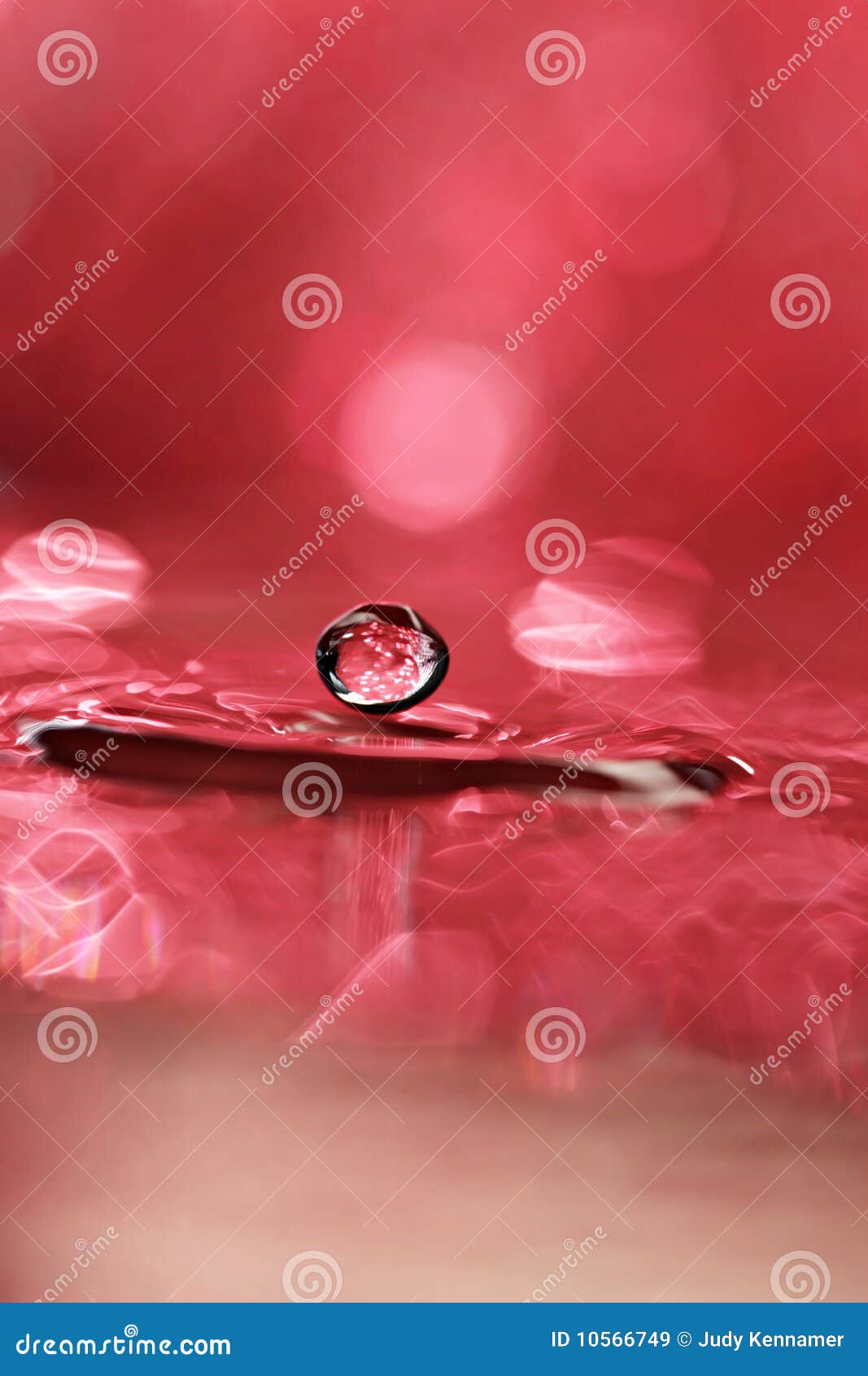 Red Water Splash with Bokeh Stock Image - Image of colorful, specular