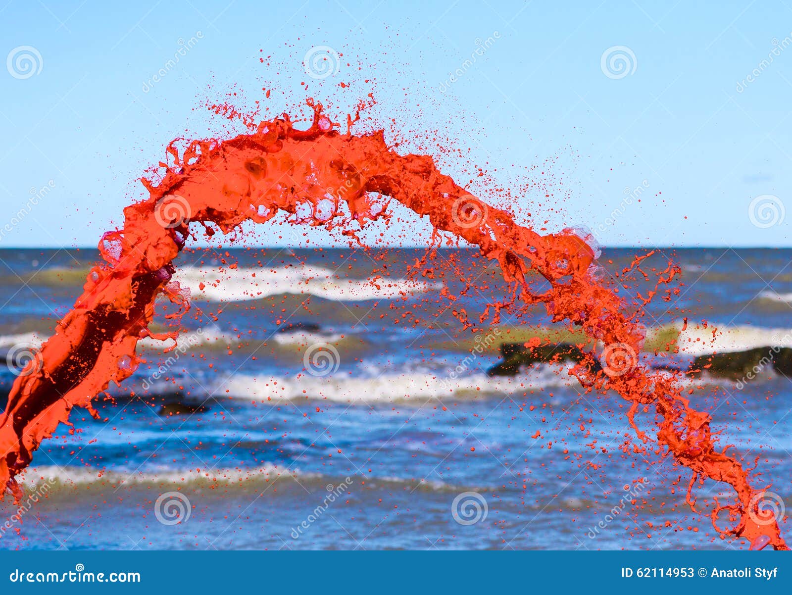 Red water splash stock image. Image of beach, abstract 62114953