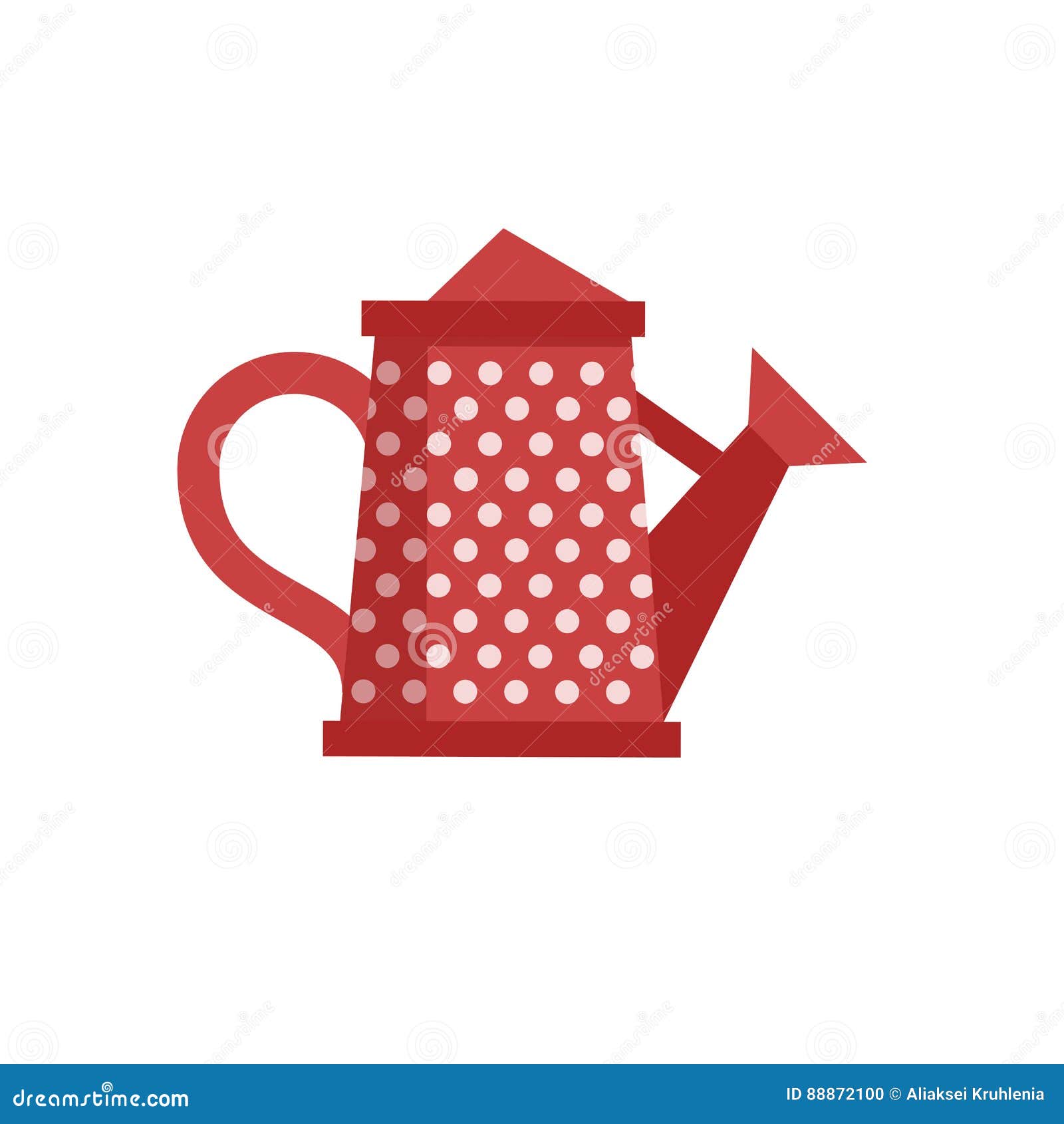 Red Watering Can Icon stock vector. Illustration of cartoon 88872100