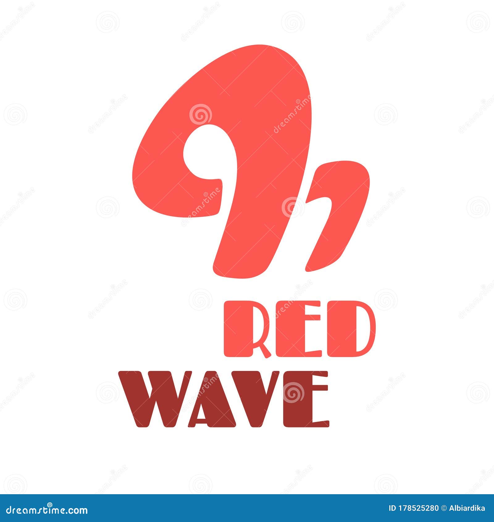 Red Wave Ocean Sea Logo Concept Design Stock Vector - Illustration of