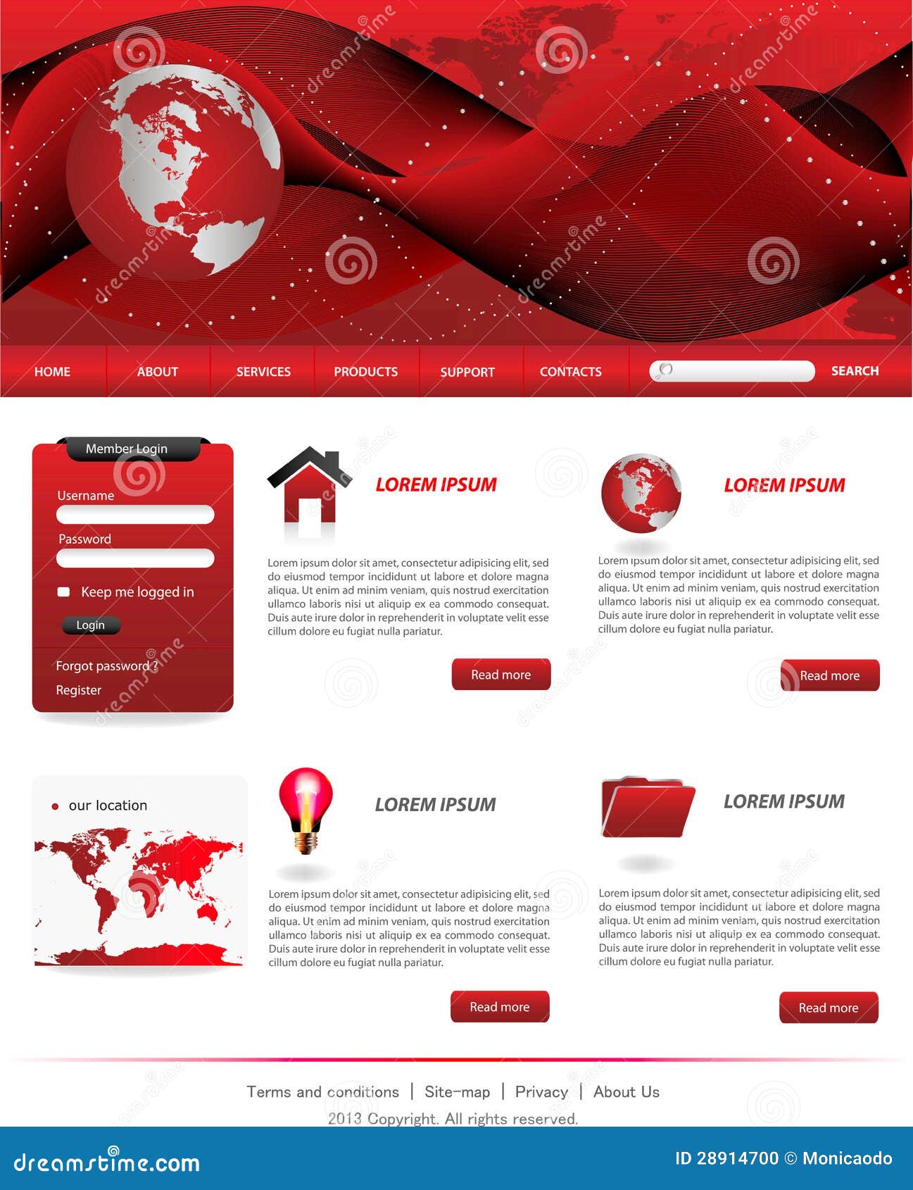 Red website templates stock vector. Illustration of shiny 28914700 Red website templates stock vector. Illustration of shiny 28914700