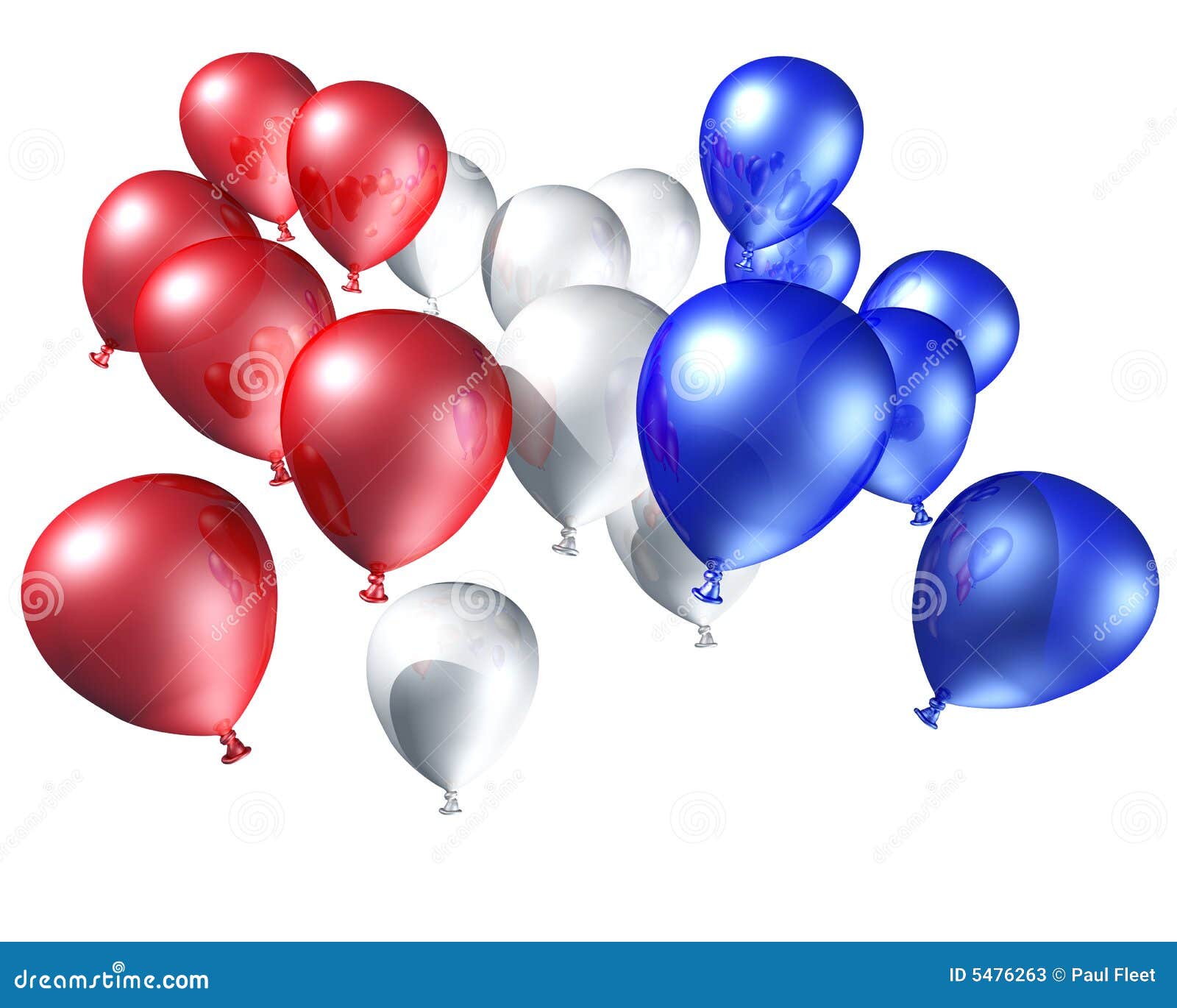 Red, White and Blue Balloons Stock Illustration Illustration of fair