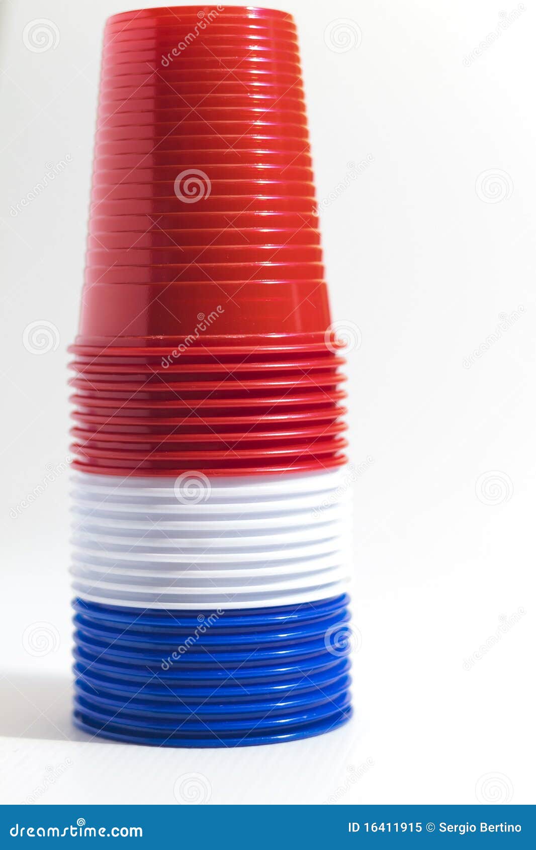 Red white and blue cups stock image. Image of supply - 16411915
