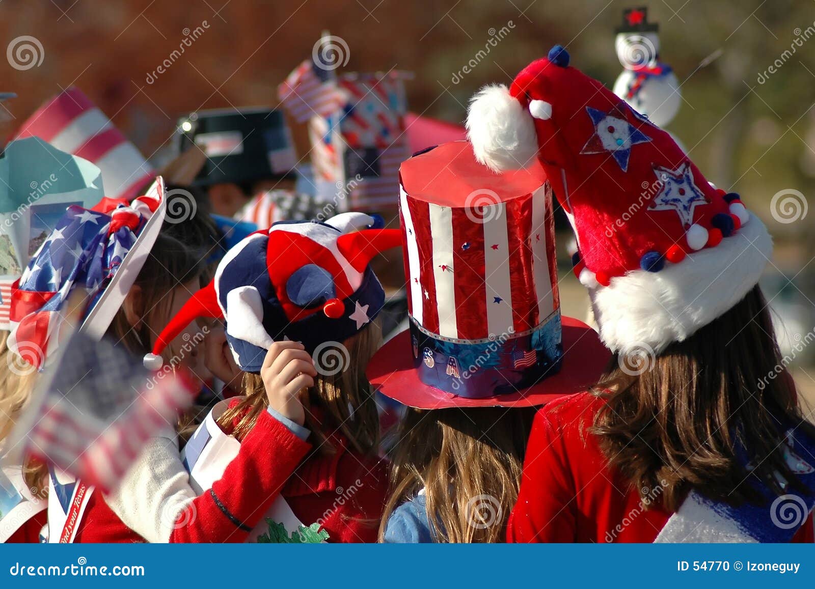 Red, White and Blue Hats stock photo. Image of flag, stripes - 54770