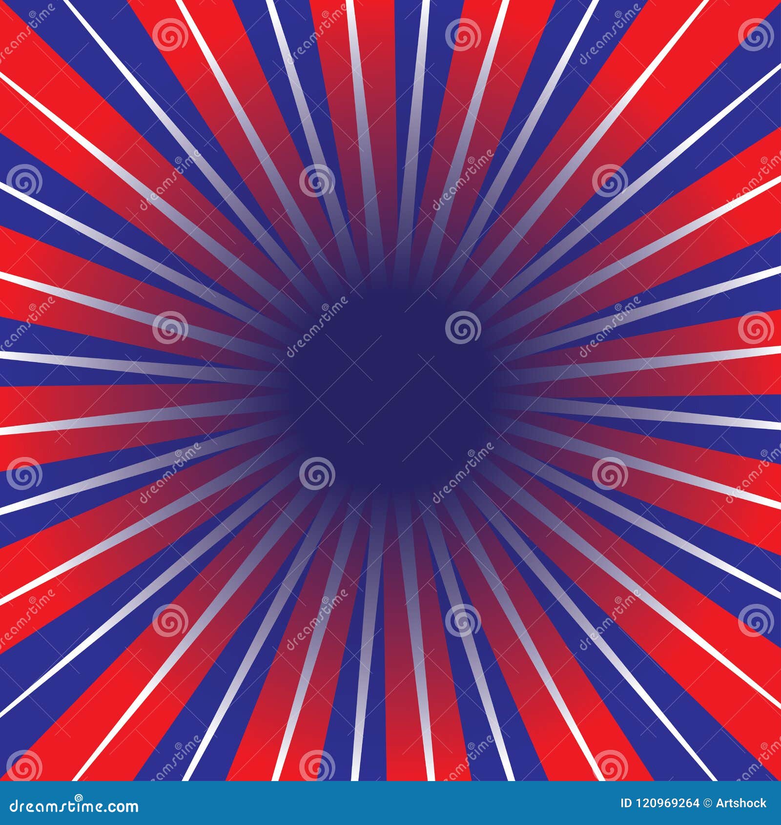 Red white and blue rays stock vector. Illustration of retro 120969264