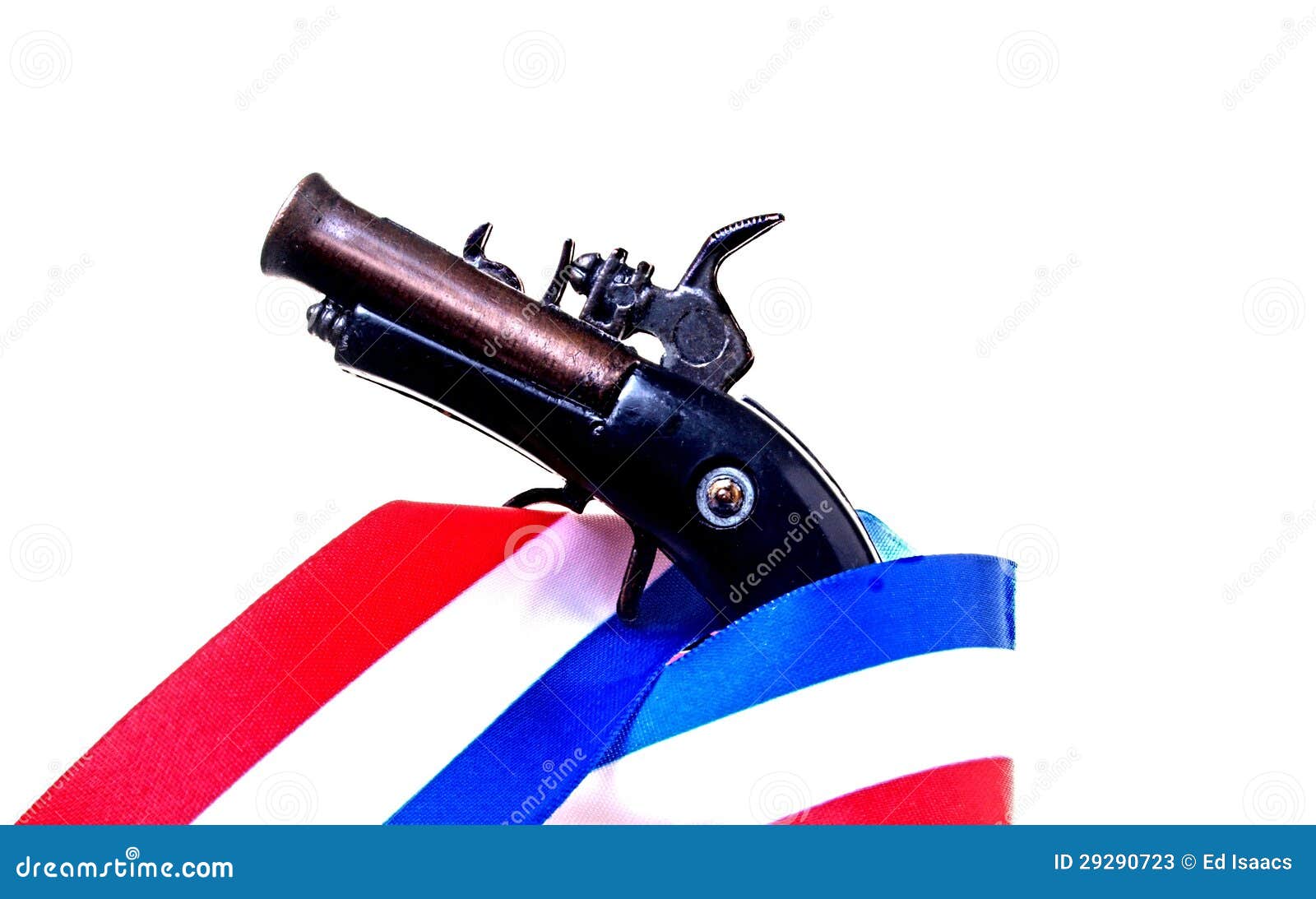Red White & Blue Ribbon & Gun Stock Photos Image 29290723