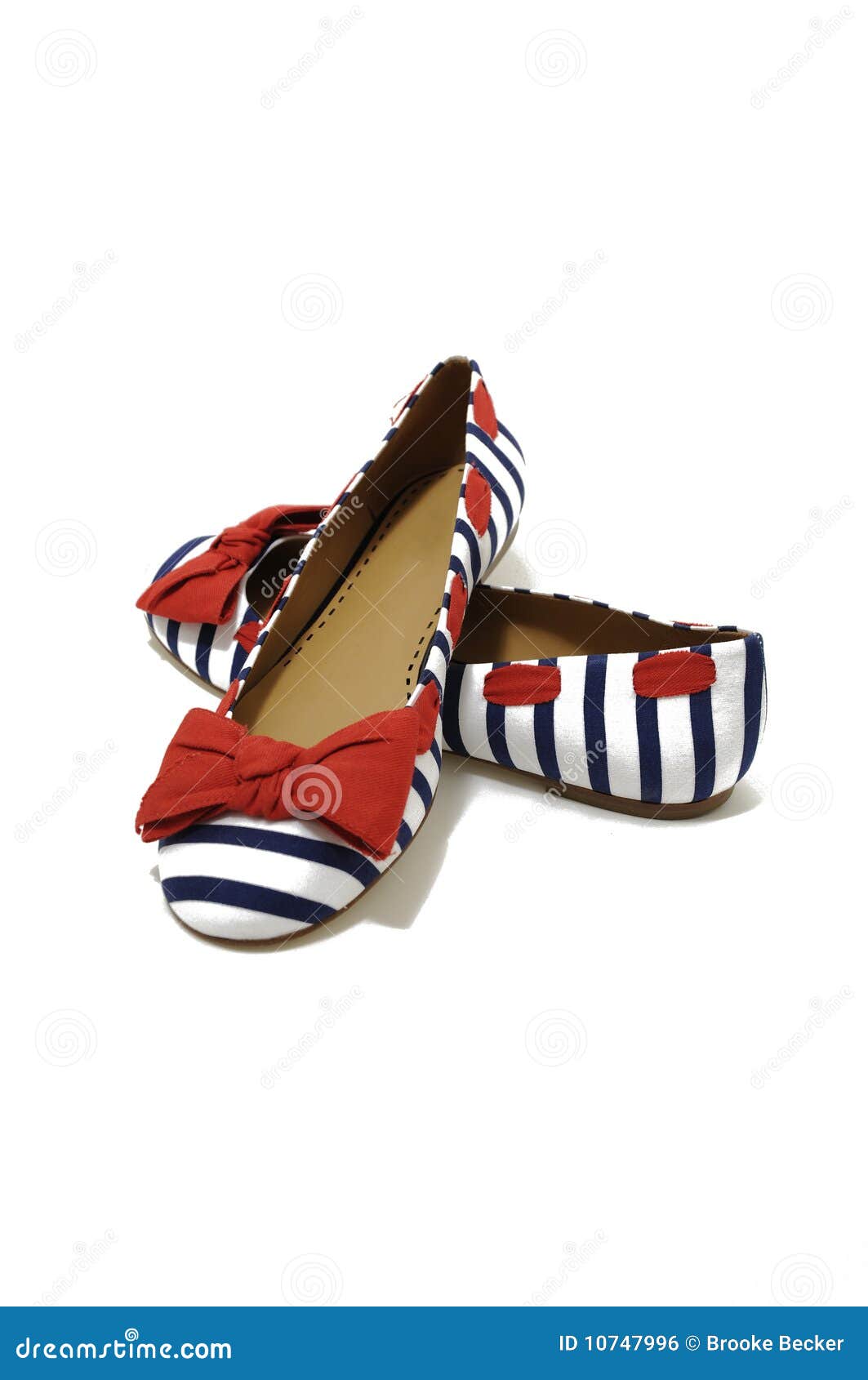 Red, White and Blue Shoes stock photo. Image of stripe 10747996